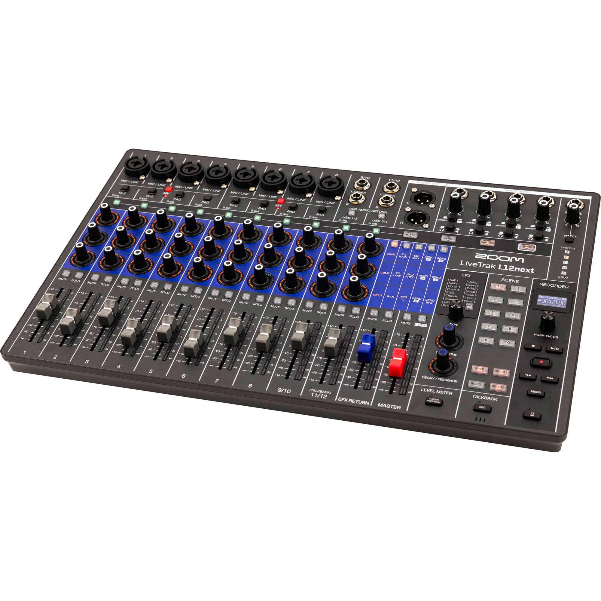 Zoom LiveTrak L12next 14x4 Digital Mixer and Recorder