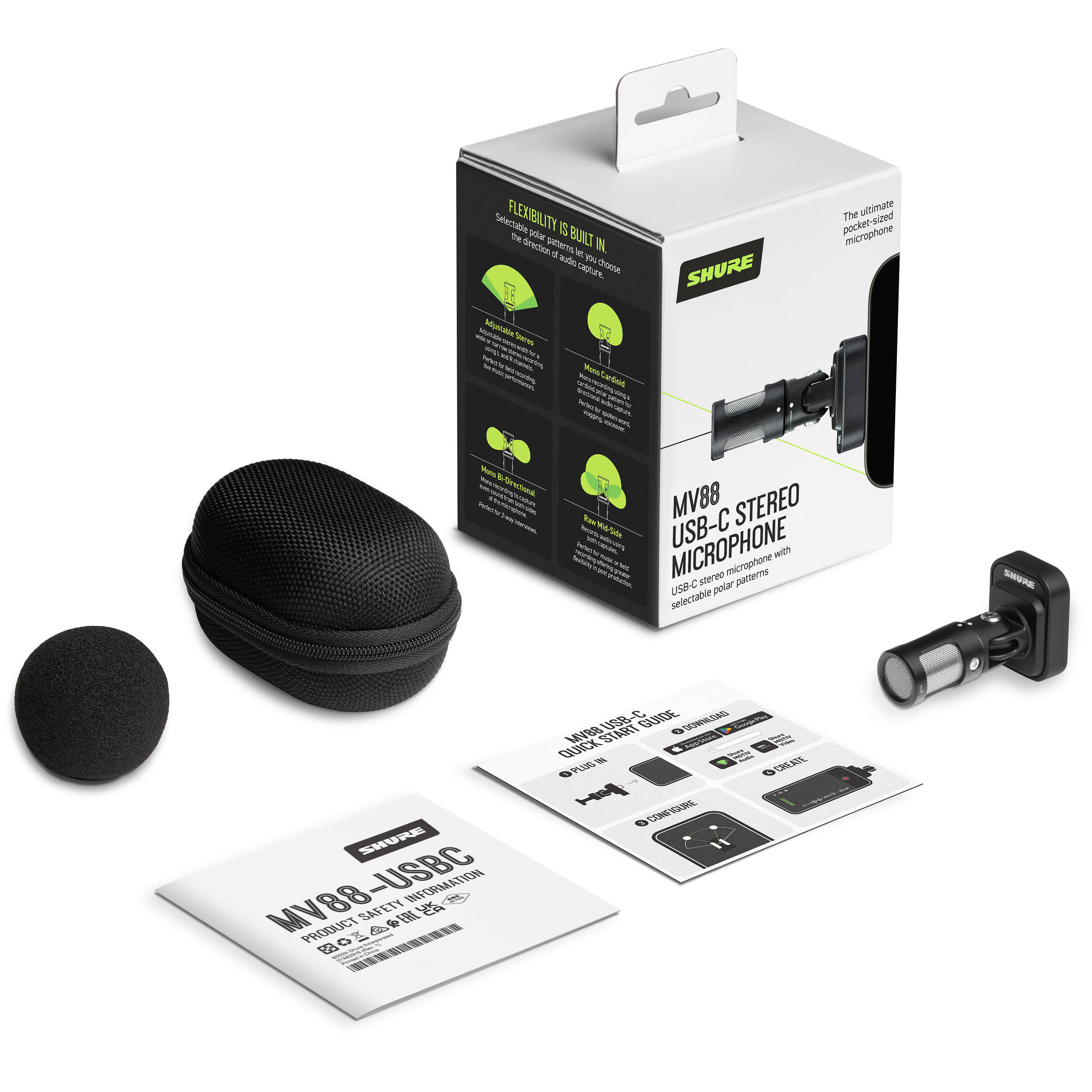 Shure MV88 USB-C Stereo Condenser Microphone