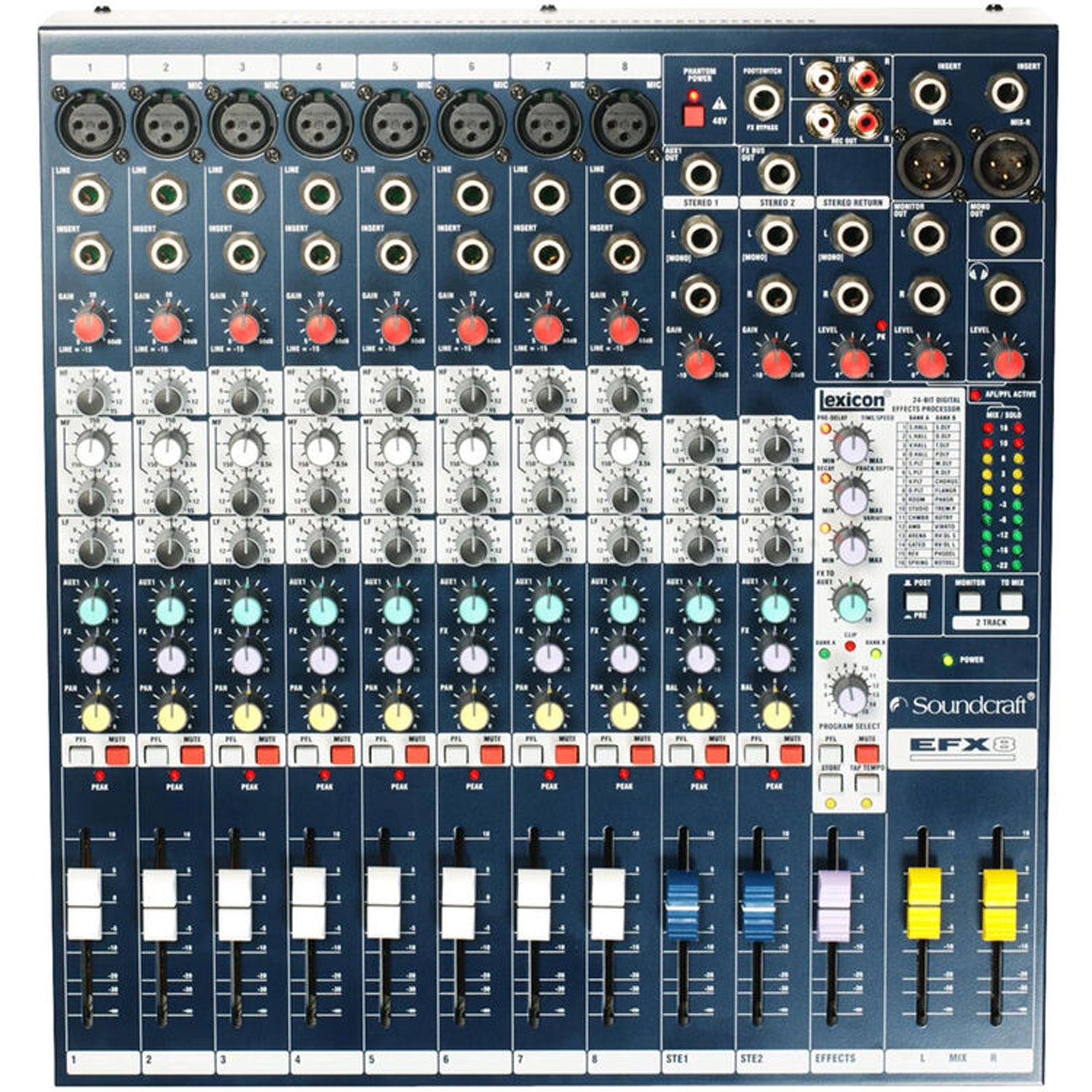 Soundcraft EFX8 8in/2out Low-Cost, High-Performance Lexicon Effects Mixer