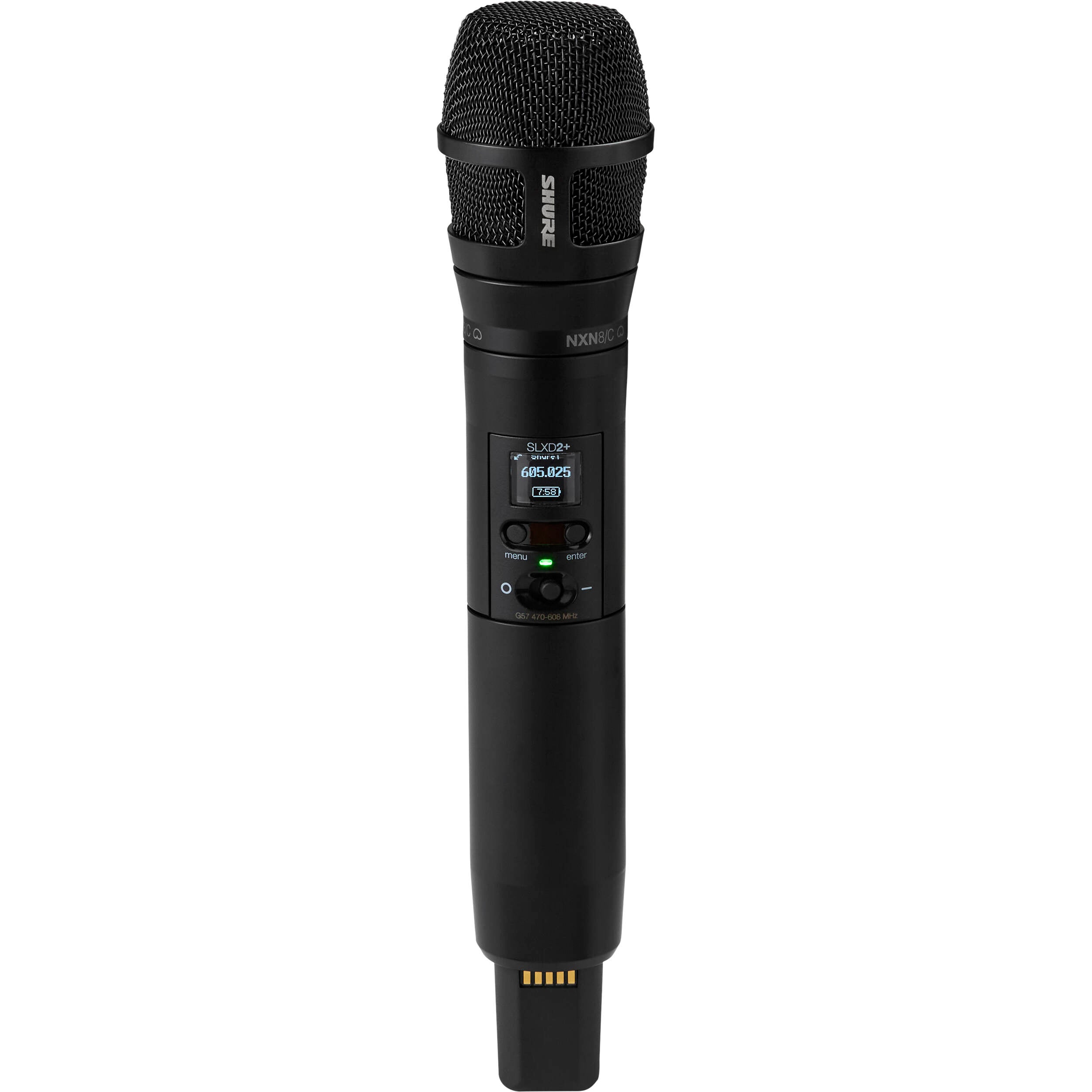 Shure SLXD2+ Digital Wireless Handheld Nexadyne 8C Mic Transmitter (G57: 470-608 MHz)
