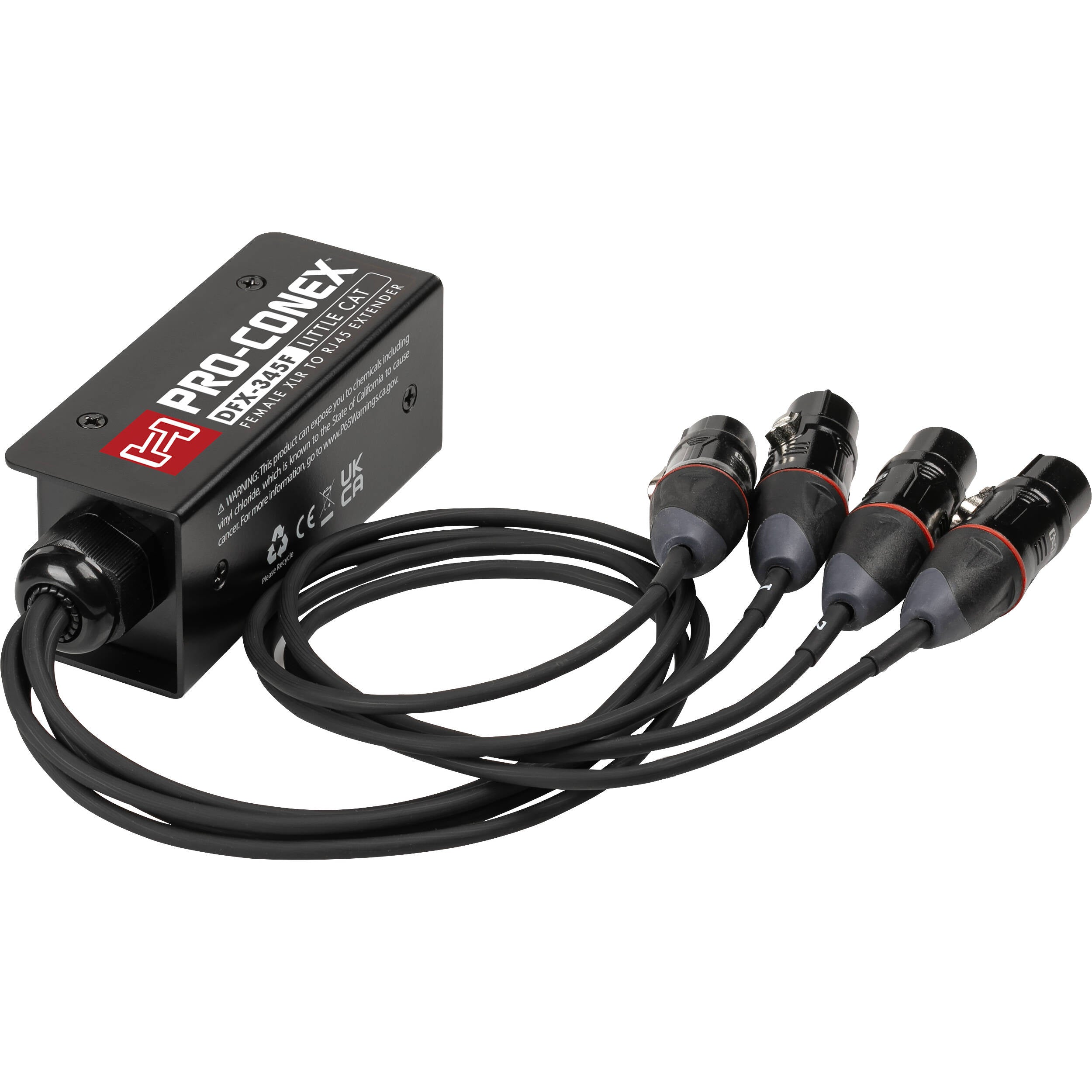 Hosa DFX-345F Pro-Conex Little Cat Breakout Snake (RJ45 to 4x Female XLR)