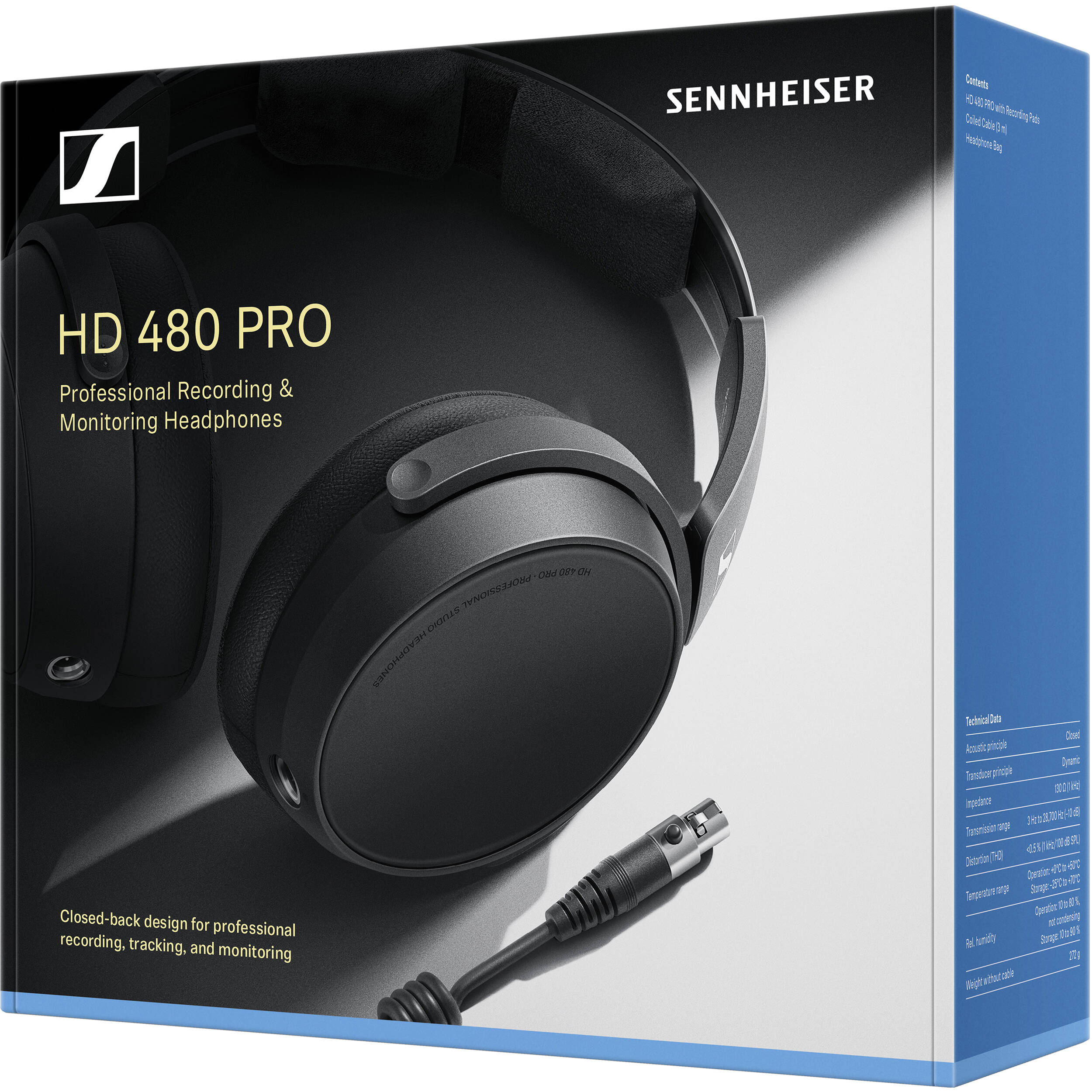 Sennheiser HD 480 Pro Professional Recording and Monitoring Headphones