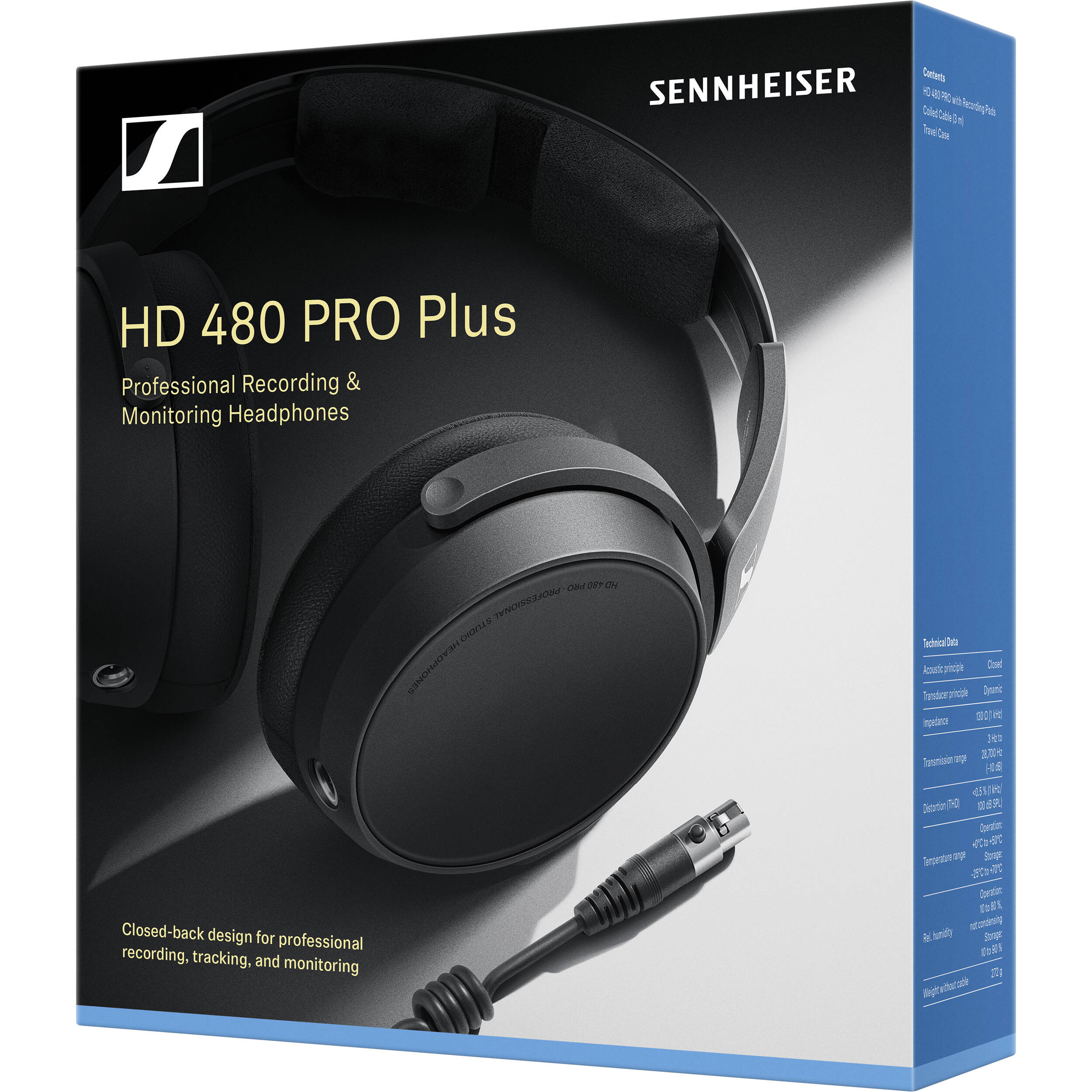 Sennheiser HD 480 Pro Plus Professional Recording and Monitoring Headphones