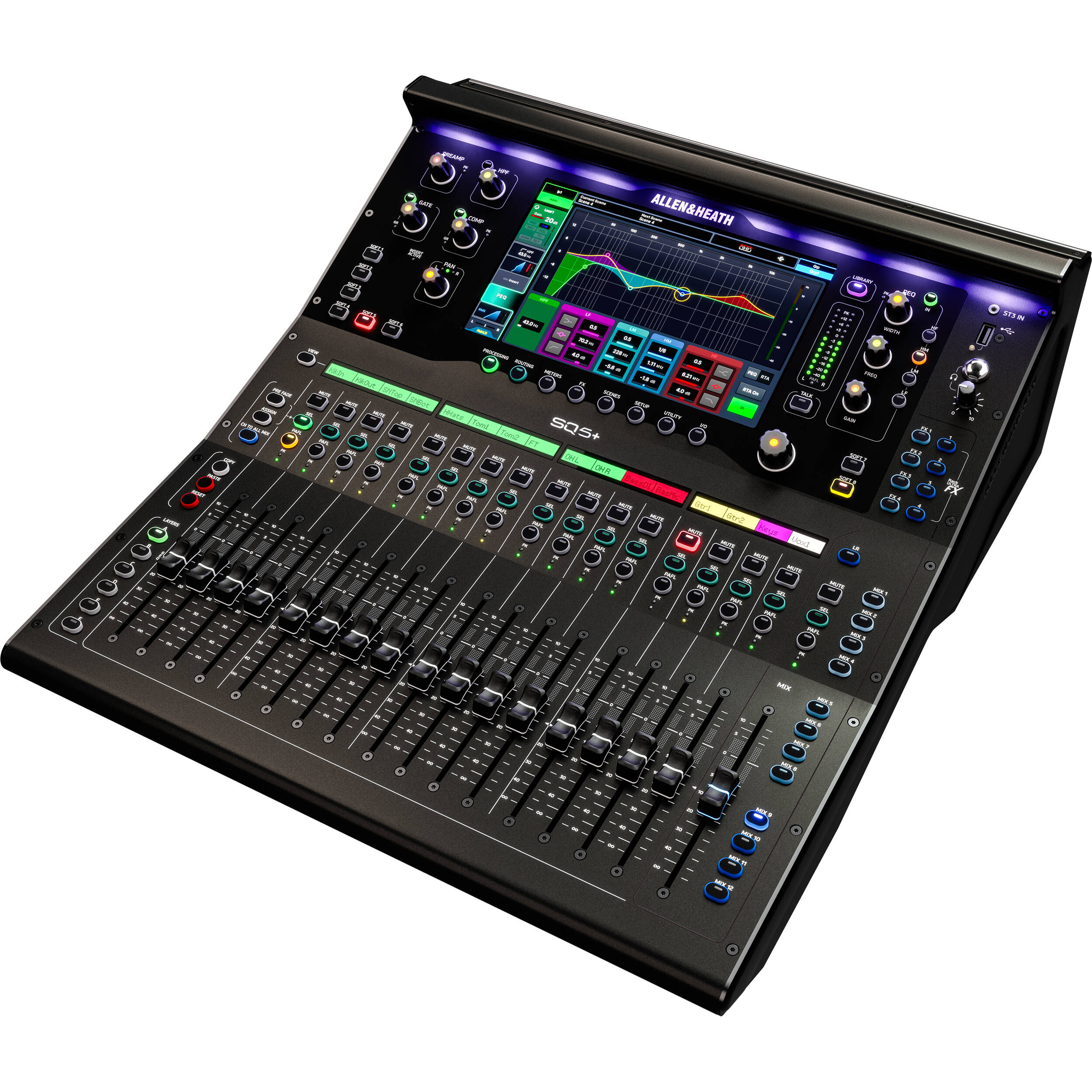 Allen & Heath SQ5+ 48-Input 44-Bus Digital Mixer with 16+1 Motorized Faders and RackUltra FX