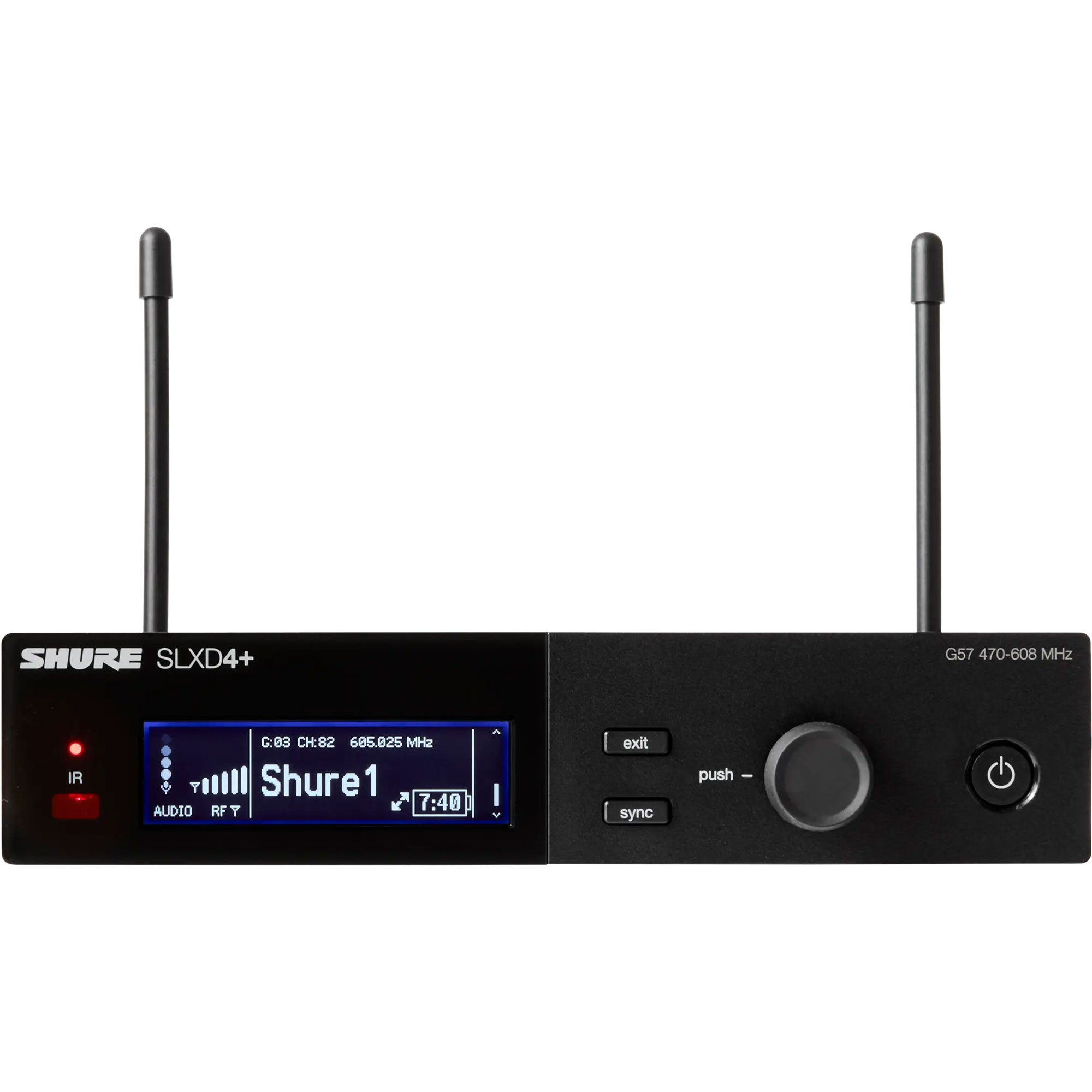 Shure SLXD4+ Digital Wireless Rackmount Receiver (G57: 470-608 MHz)