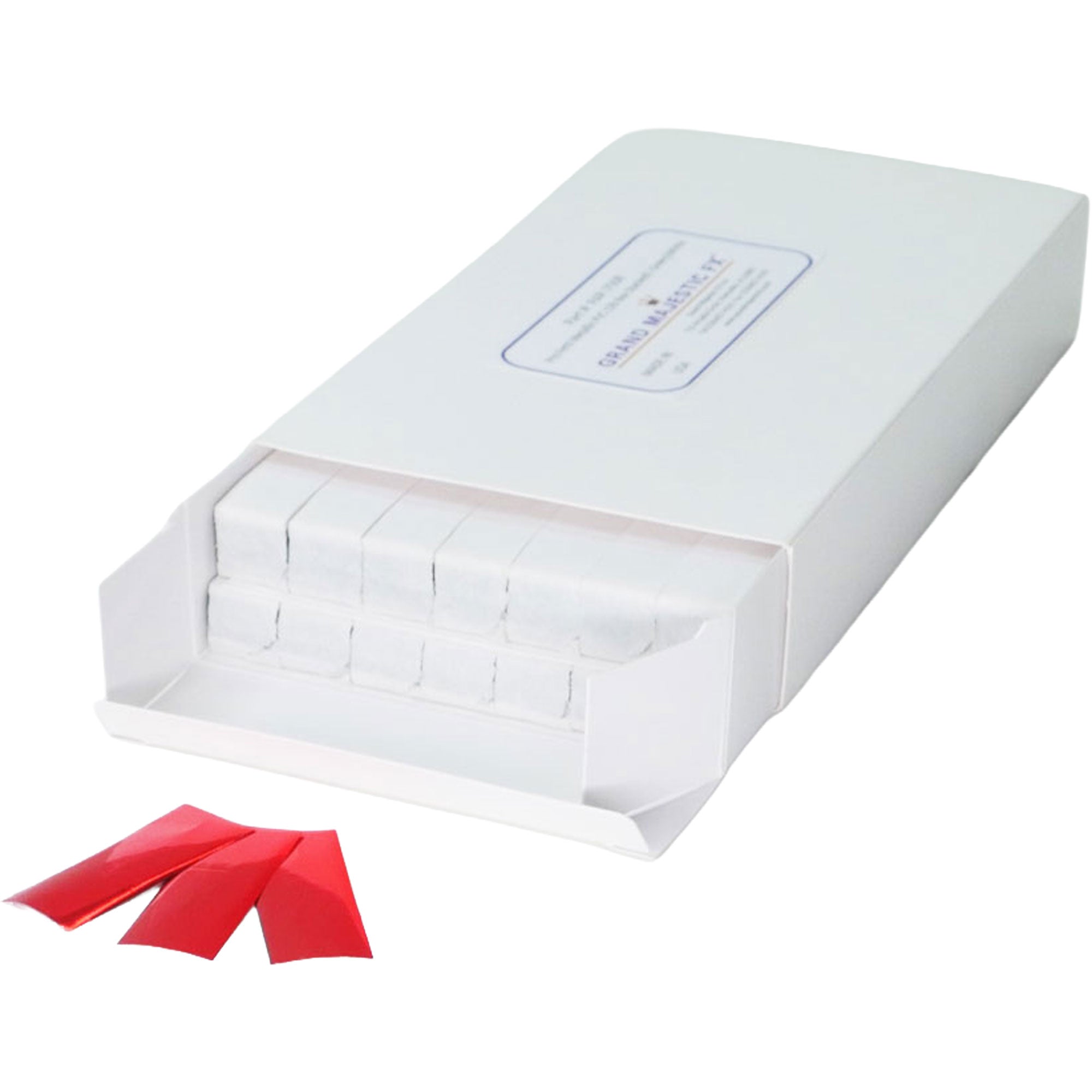 Grand Majestic FX Pro Fetti 1lb Box of Stacked Metallic PVC Mylar Confetti (Red/White)