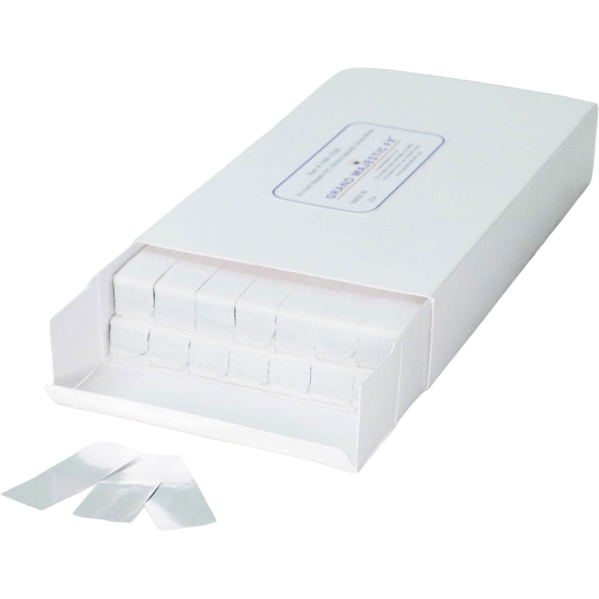 Grand Majestic FX Pro Fetti 1lb Box of Stacked Metallic PVC Mylar Confetti (Silver/White)