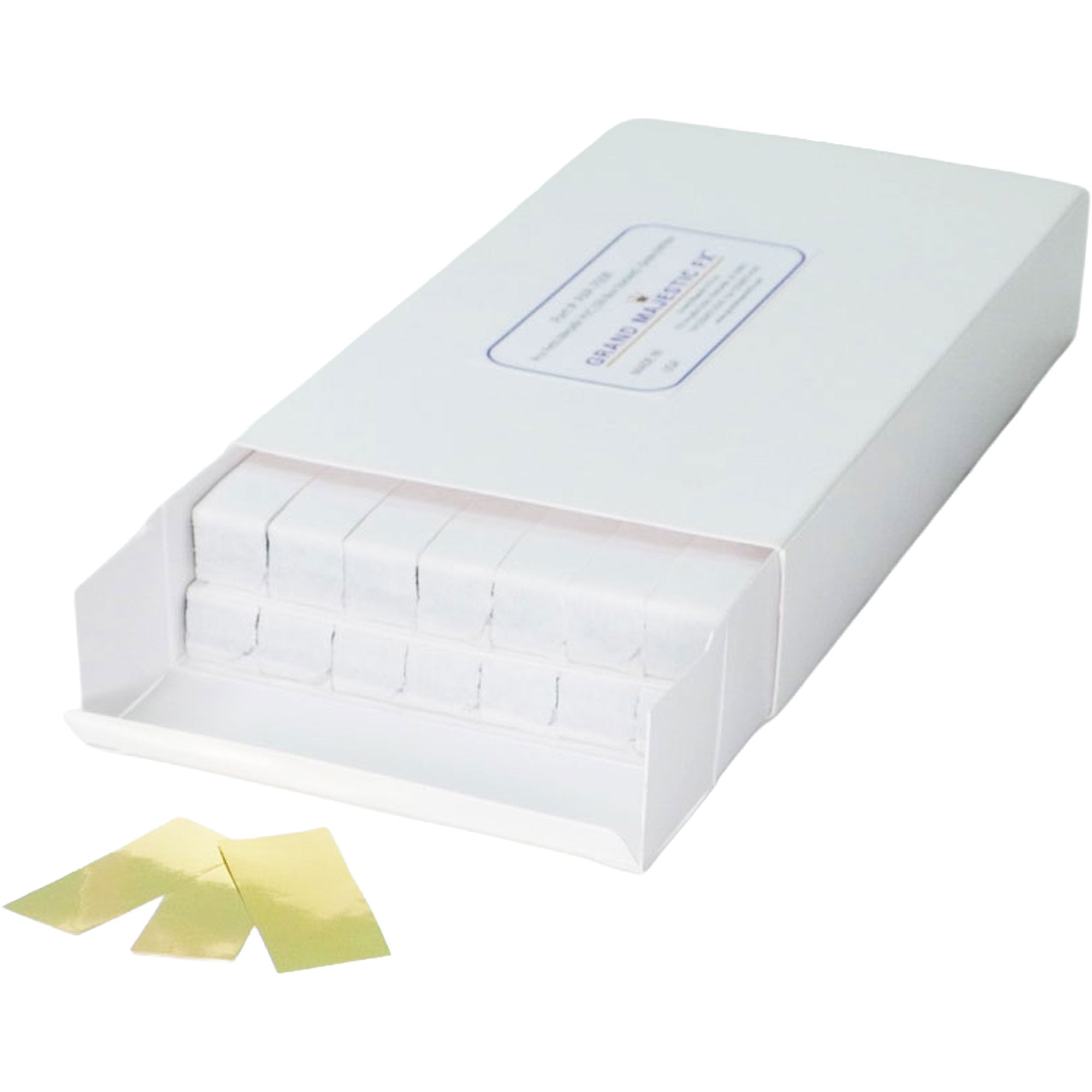 Grand Majestic FX Pro Fetti 1lb Box of Stacked Metallic PVC Mylar Confetti (Gold/White)
