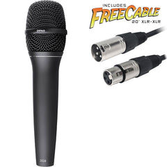 DPA 2028 Supercardioid Vocal Handheld Condenser Microphone with FREE 20' XLR Cable (Black) Image 1