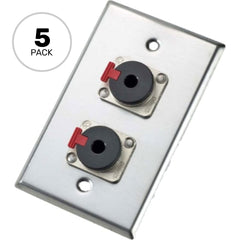 Neutrik 203P Single Gang Wall Plate with Dual Female 1/4