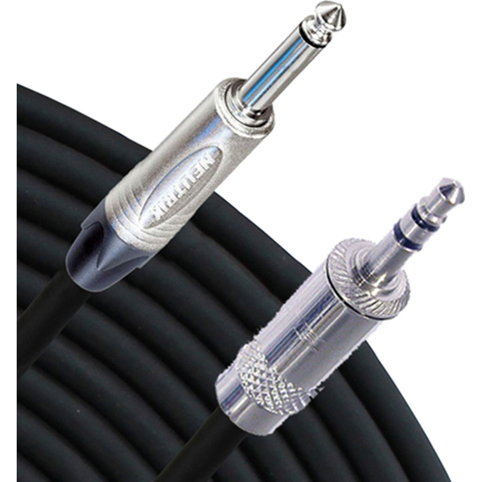 RapcoHorizon NSUM-10N1P 3.5mm TRS Male to TS 1/4" Male Summing Stereo to Mono Cable (10')