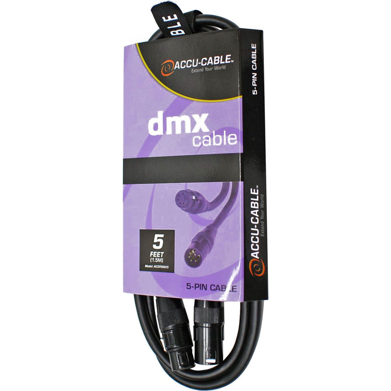American DJ Accu-Cable AC5PDMX5 5-Pin DMX Cable (5')