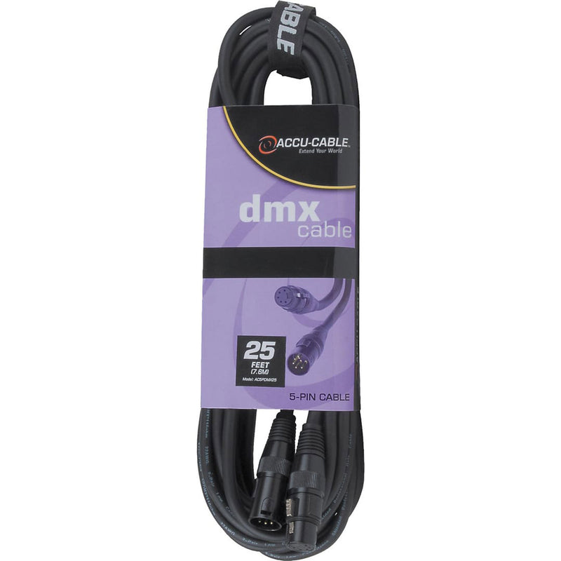 American DJ Accu-Cable AC5PDMX25 5-Pin DMX Cable (25')
