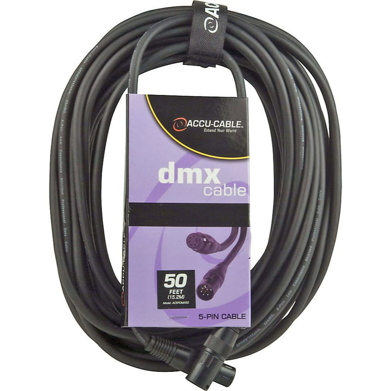 American DJ Accu-Cable AC5PDMX50 5-Pin DMX Cable (50')