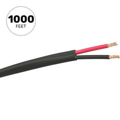 West Penn 226 Non-Plenum 14/2 Unshielded CMR Speaker Wire (Black, 1000' Roll) Image 1