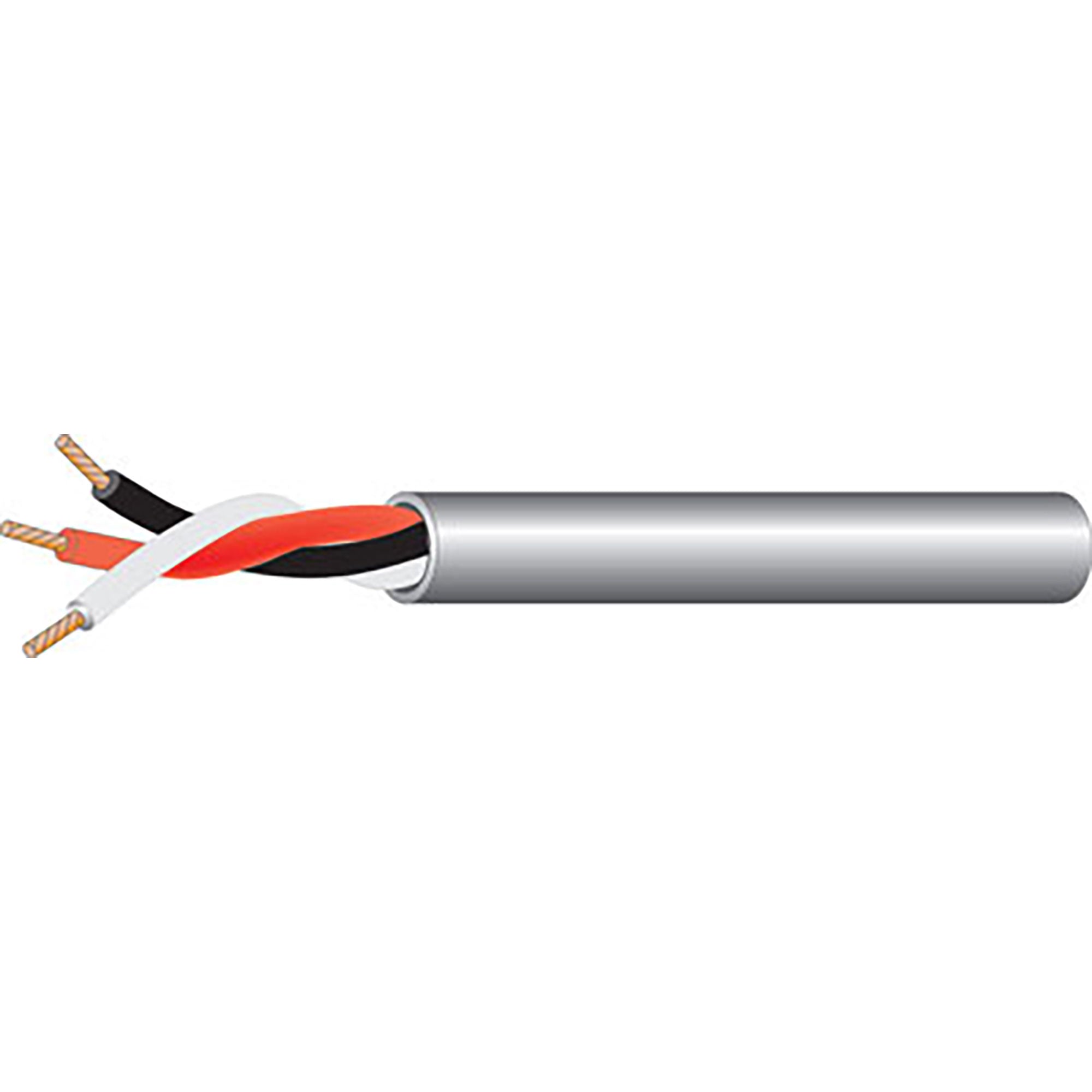 West Penn 235 3 Conductor 16G Stranded Unshielded PVC Jacket CMR Wire (Grey, 1000' Roll)