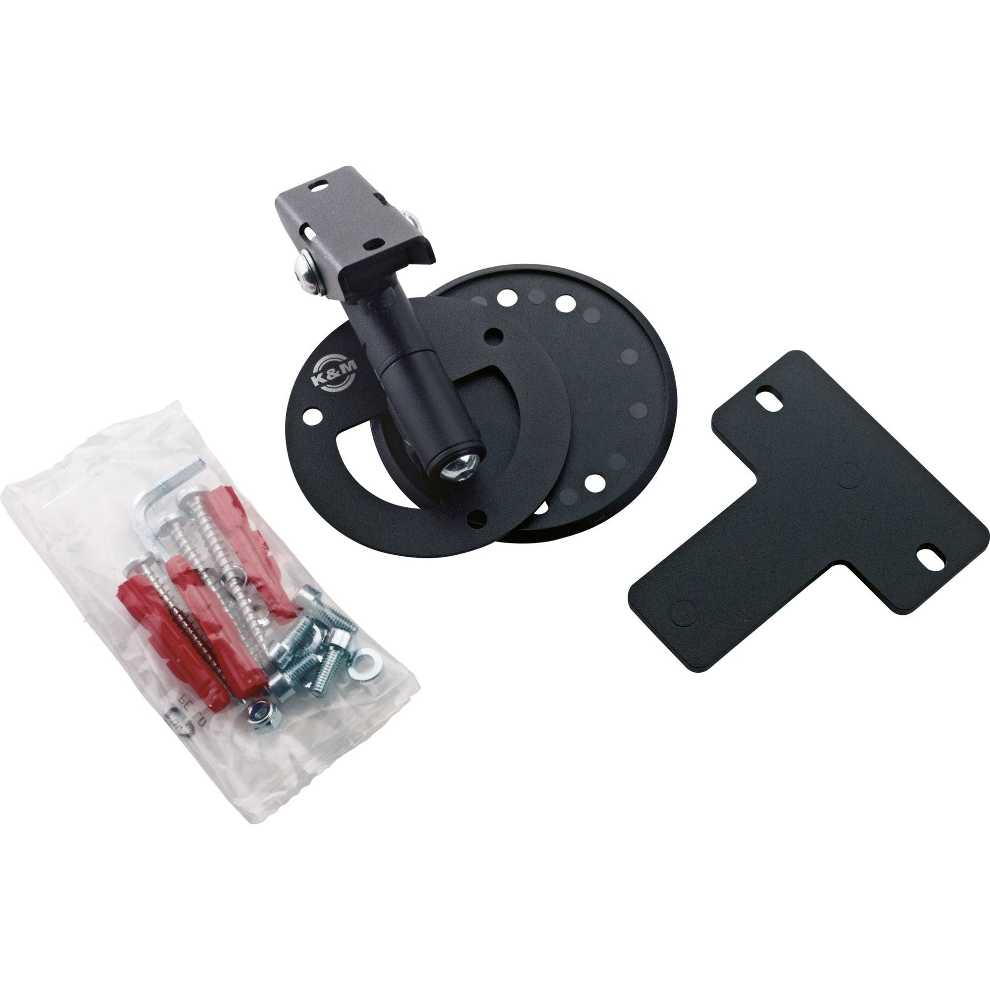 K&M Stands 24161 Universal Speaker Wall Mount (Black)