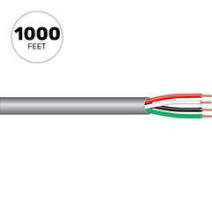 West Penn 245 4 Conductor 16G Stranded Unshielded PVC Jacket Wire (Grey, 1000' Roll) Image 1