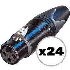 Custom Cable 24x NC3FXX-B Black/Gold Female XLR Image 1