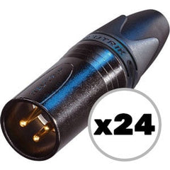 Custom Cable 24x NC3MXX-B Black/Gold Male XLR Image 1