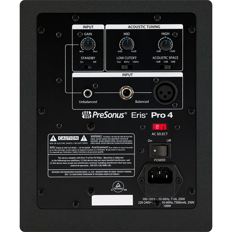 PreSonus Eris Pro 4 Powered 4.5" 80W High-Definition Coaxial Studio Monitor (Single)
