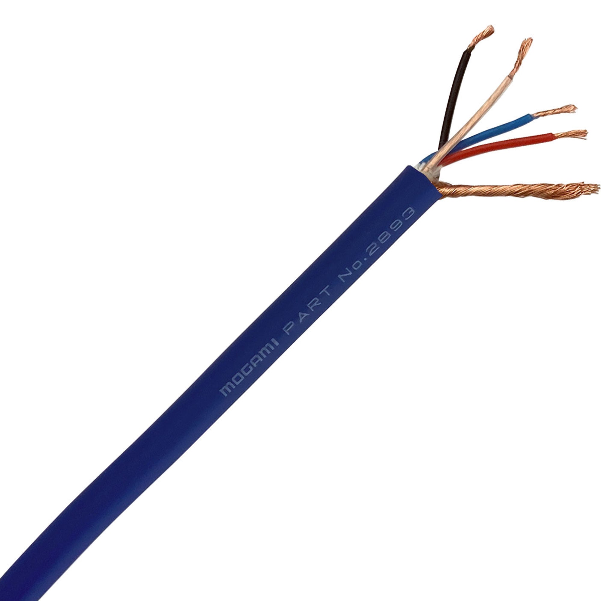 Custom Cable 24 Feet of Mogami W2893 Blue Wire