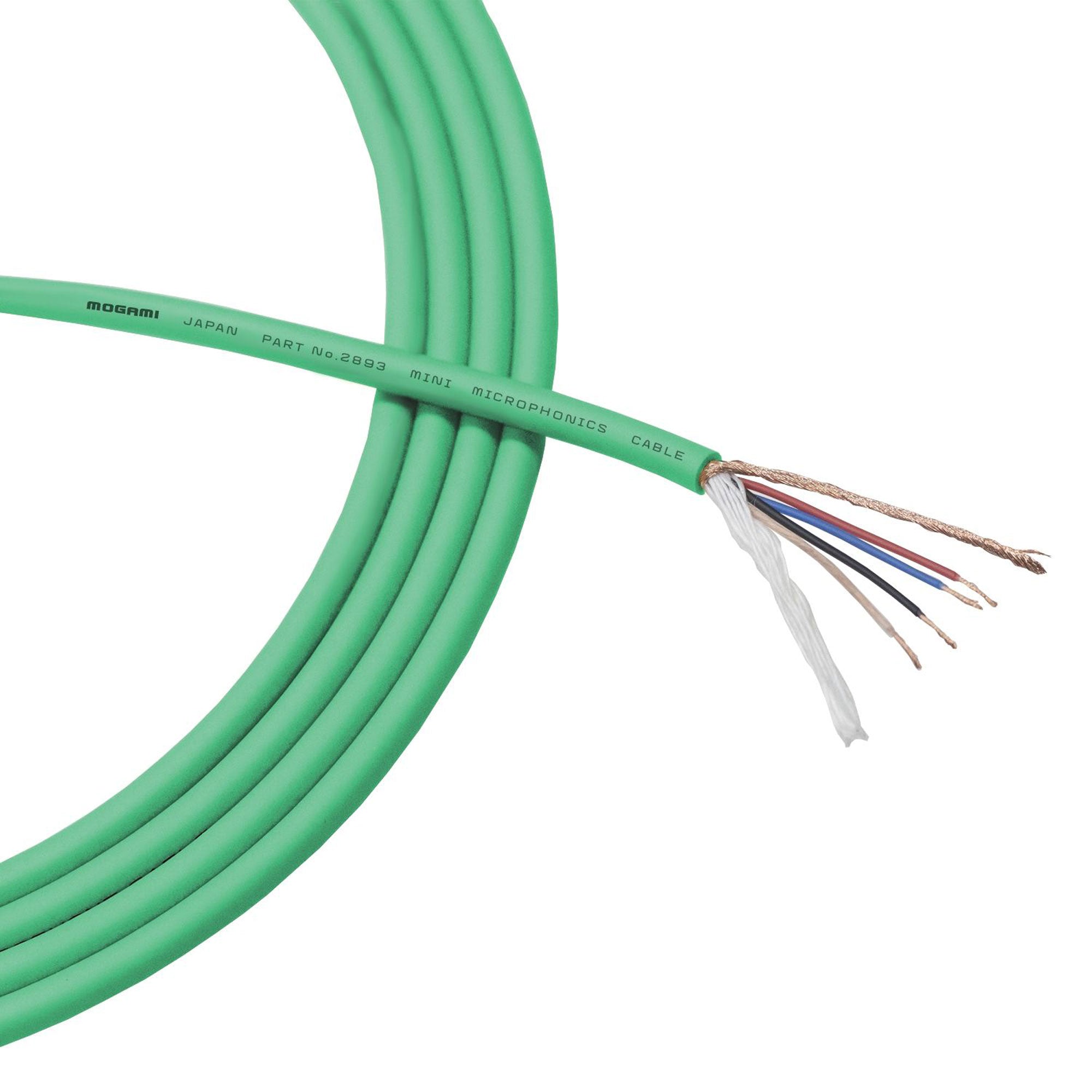Mogami W2893 Miniature Neglex Quad Microphone Cable (Green, By the Foot)