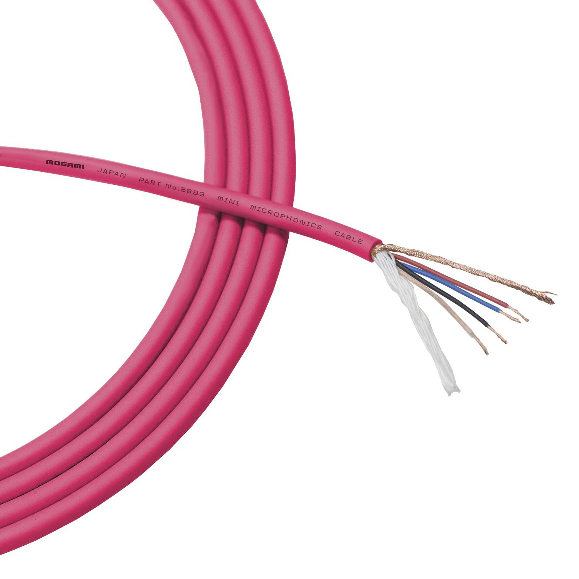 Mogami W2893 Miniature Neglex Quad Microphone Cable (Red, 328'/100m Roll)