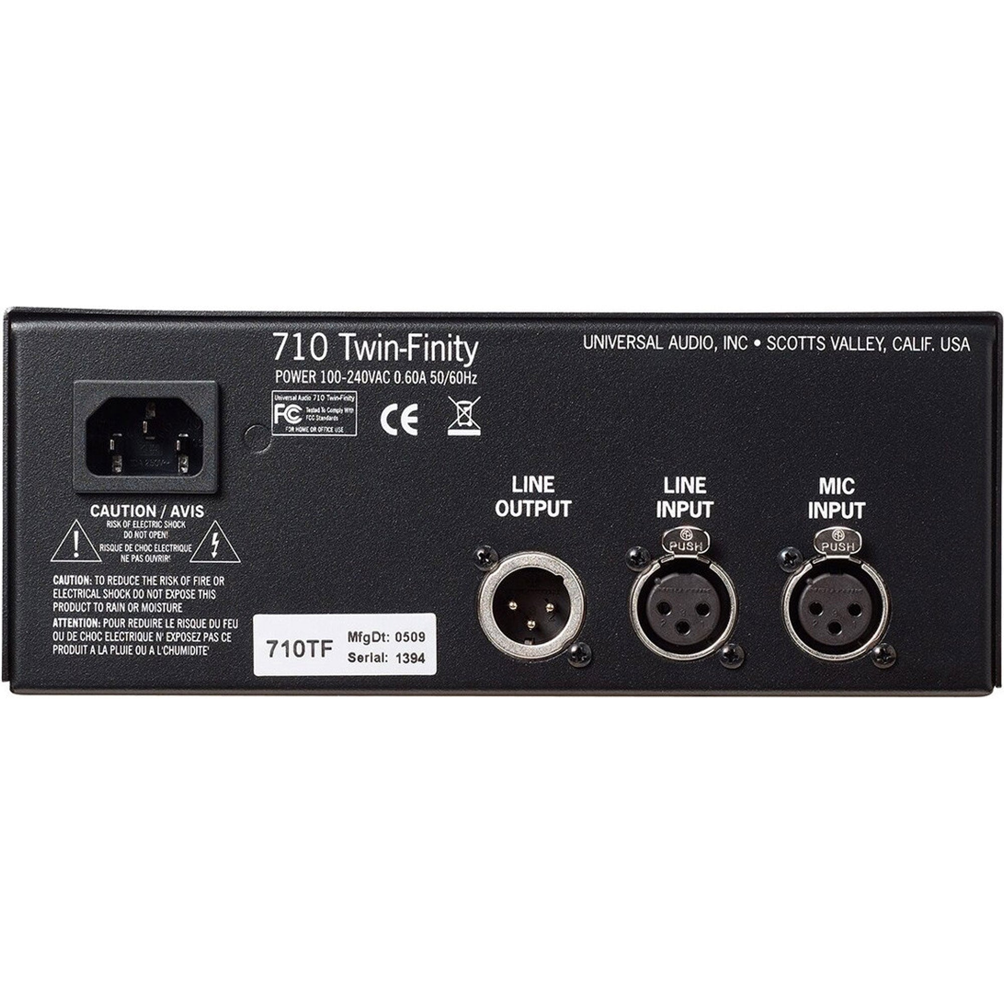 Universal Audio 710 Twin-Finity Mic Preamplifier