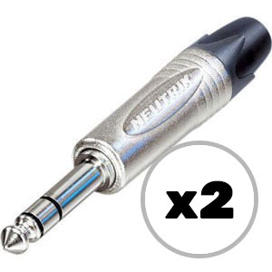 Custom Cable 2x NP3X Silver/Silver 1/4" TRS