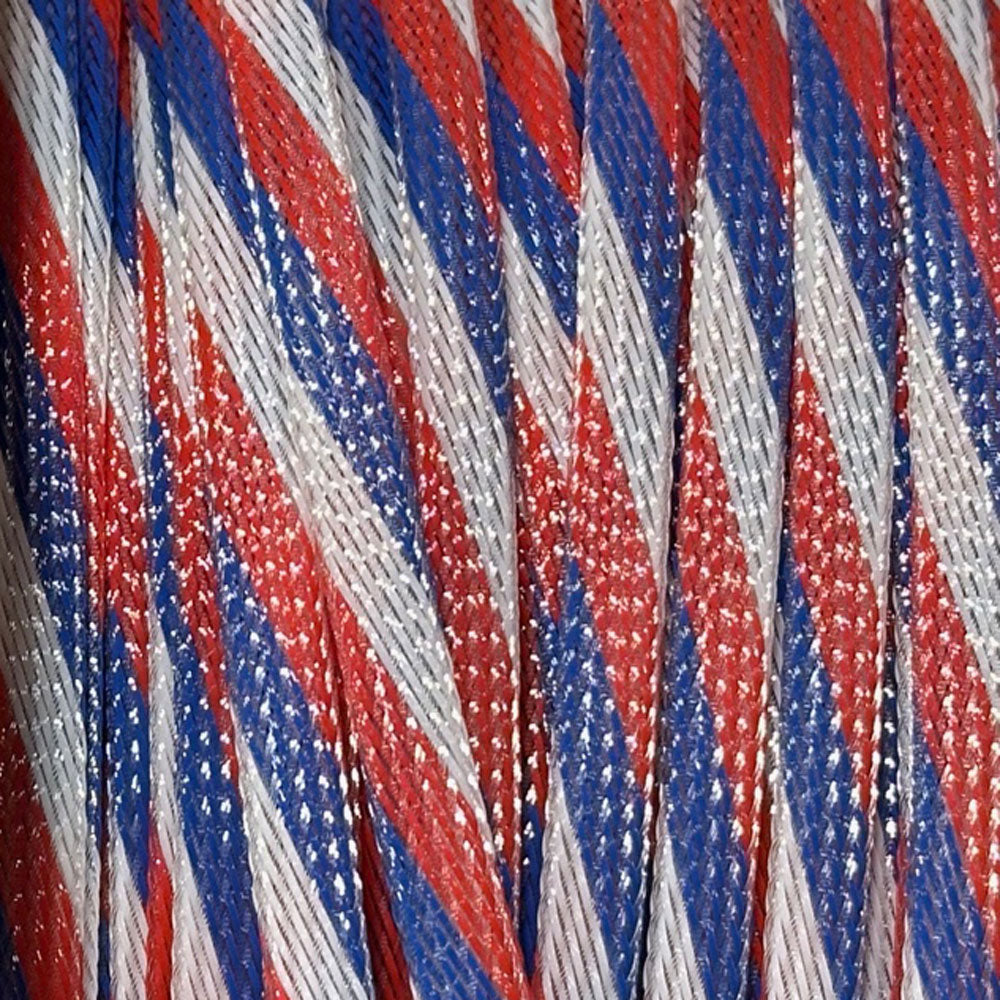 Techflex Flexo PET Expandable Braided Sleeving (3/8" Patriot, 500' Spool)