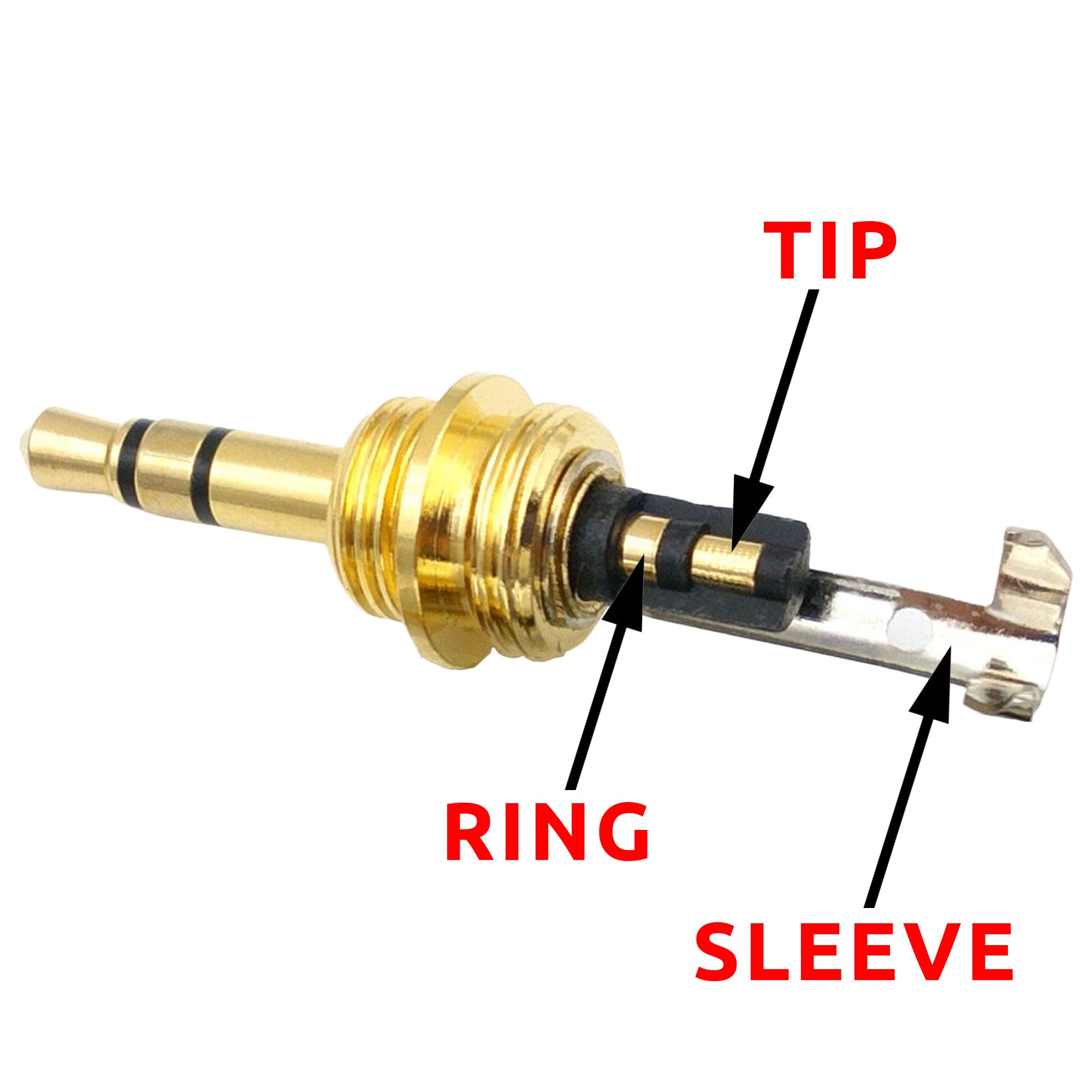 Performance Audio Gold Plated 3.5mm TRS Stereo Headphone Connector with 1/4" Adapter Kit (100 Pack) Image 3