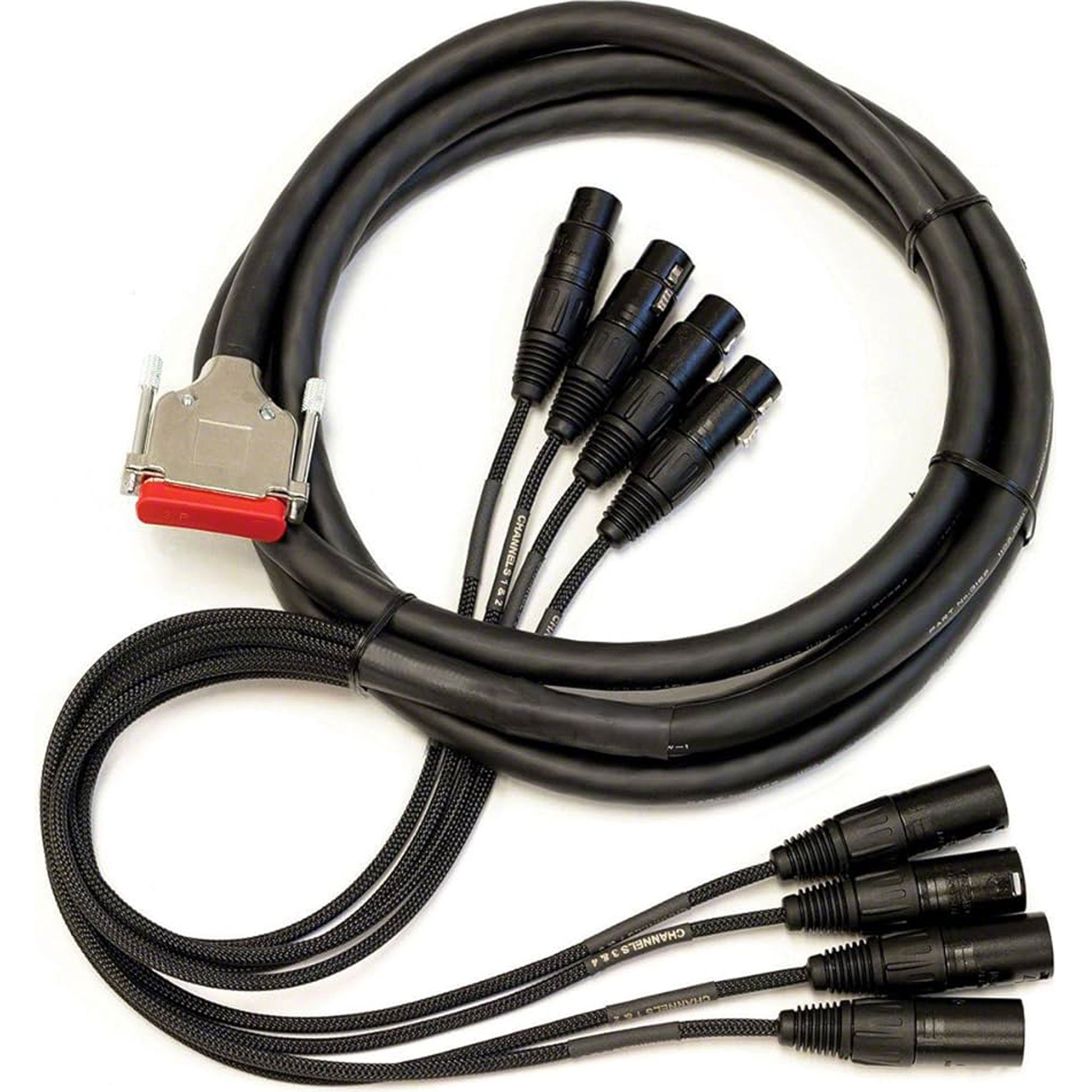 Custom Cables 8-Channel AES/EBU Digital Audio Snake Made from Mogami W3162 (DB25 to XLR)