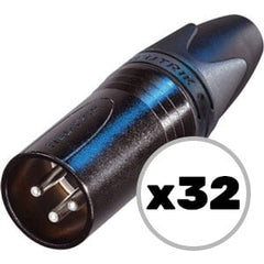 Custom Cable 32x NC3MXX-BAG Black/Silver Male XLR Image 1
