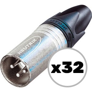 Custom Cable 32x NC3MXX Silver/Silver Male XLR