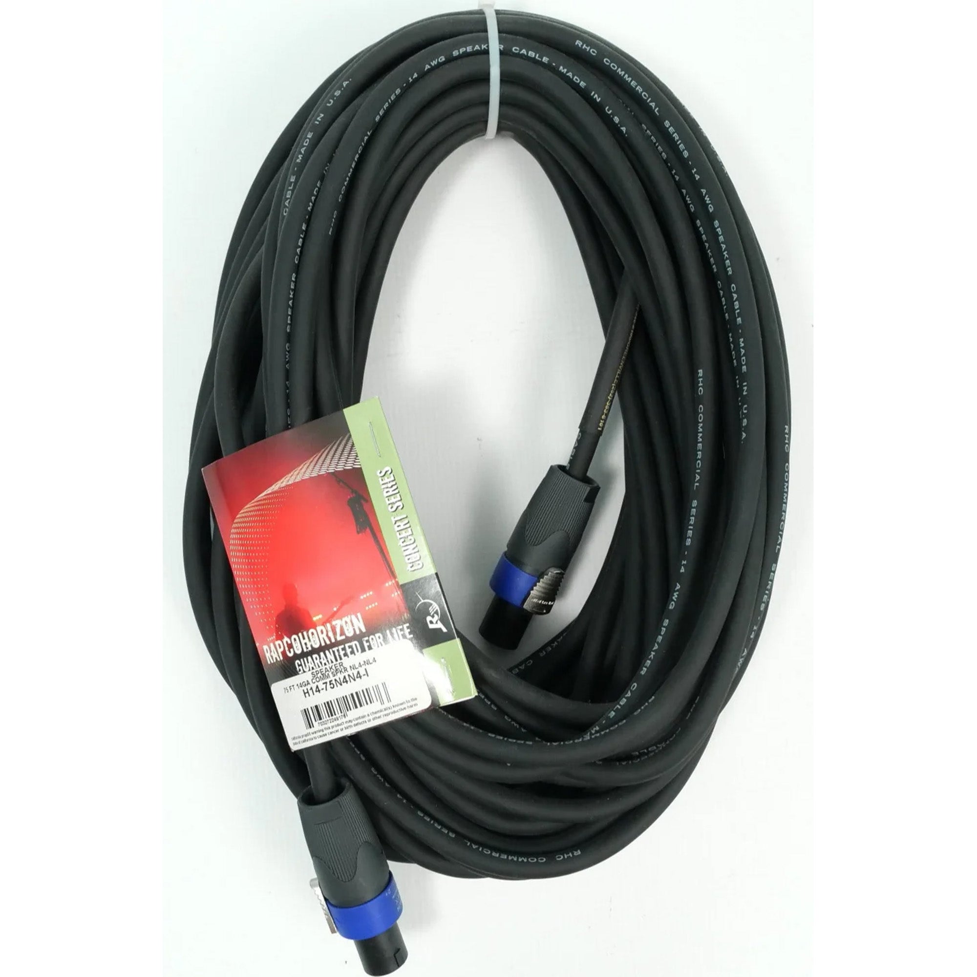RapcoHorizon H16-100N2N2 16 Gauge NL2 speakON to NL2 speakON Speaker Cable (100')