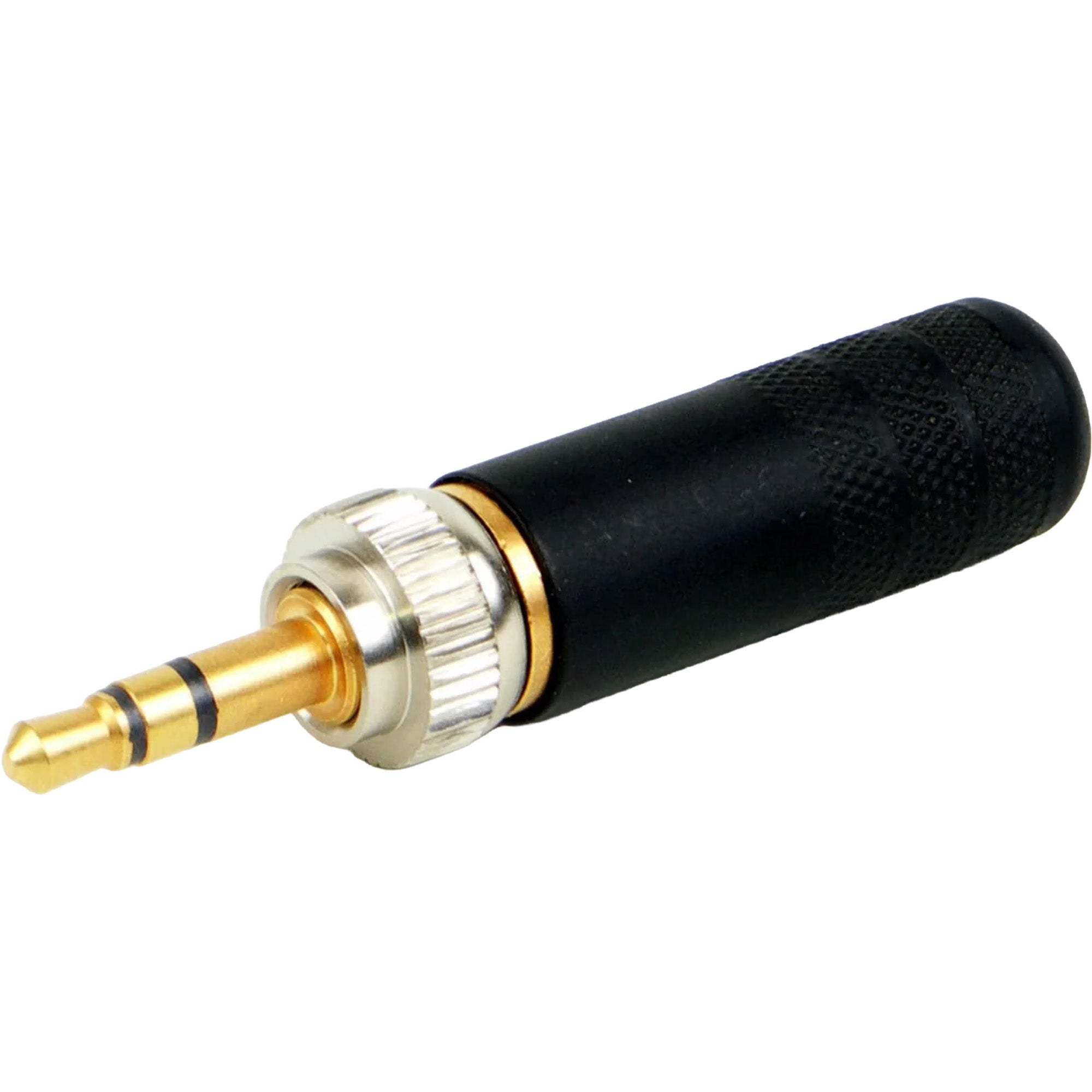 Switchcraft 35HDLBAUS 3.5mm Stereo Locking Small Cable Mount Plug (Black/Gold)