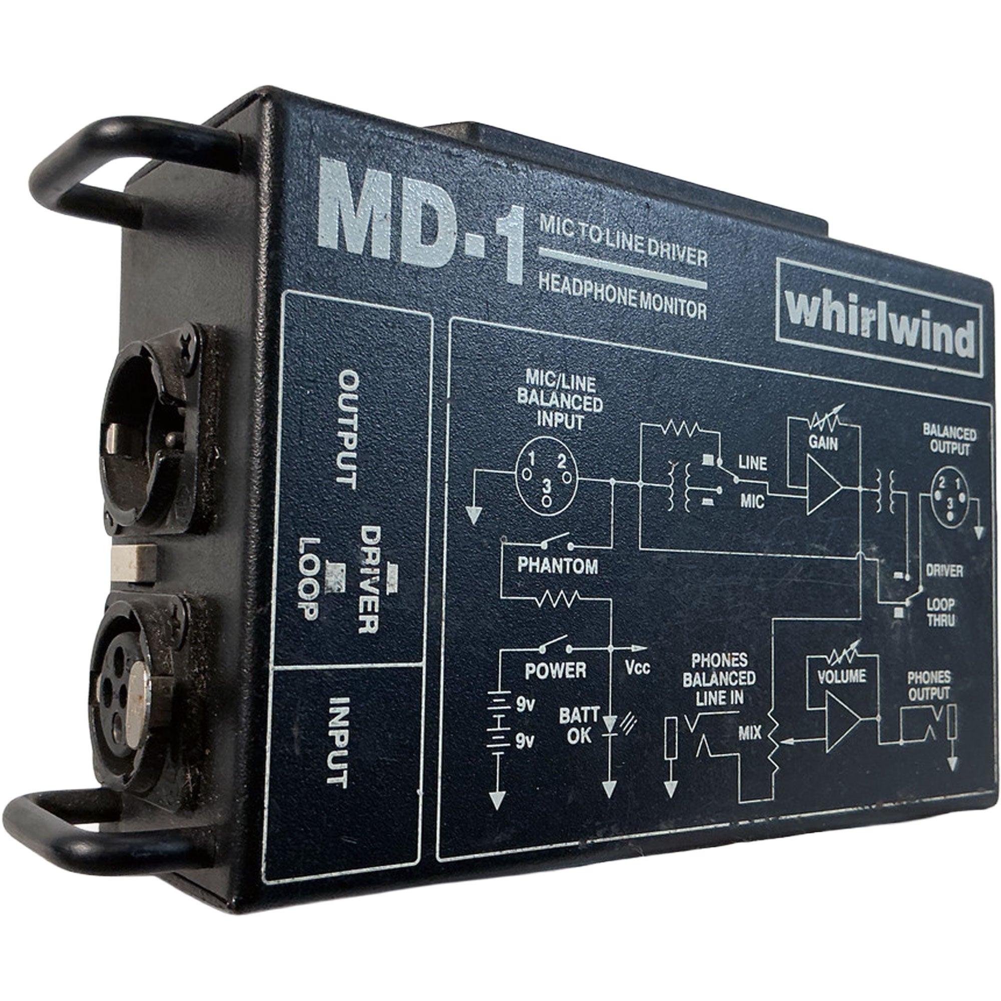 Whirlwind MD-1 Portable Mic Preamp / Line Driver and Headphone Monitor