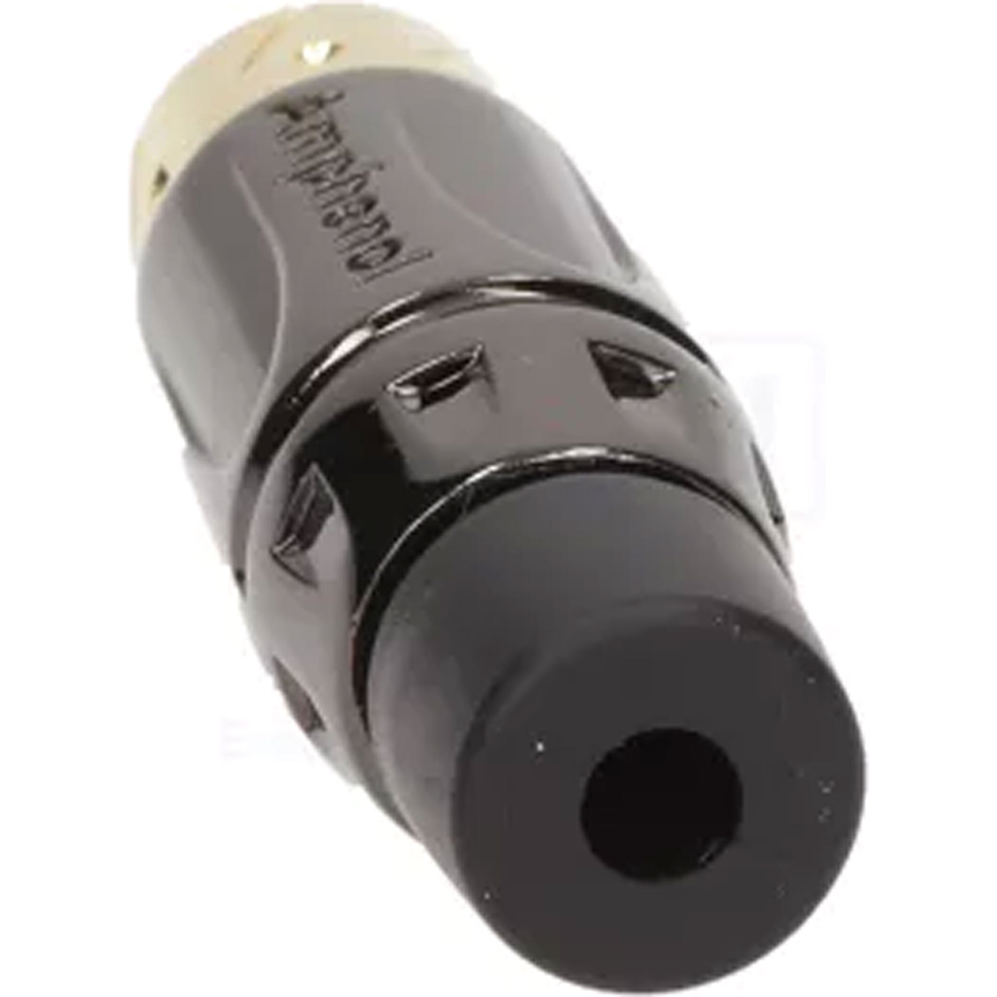 Amphenol ACPL-CBK Gold Plated Male RCA Phono Cable Mount Connector (Black Chrome/Black, 50 Pack)