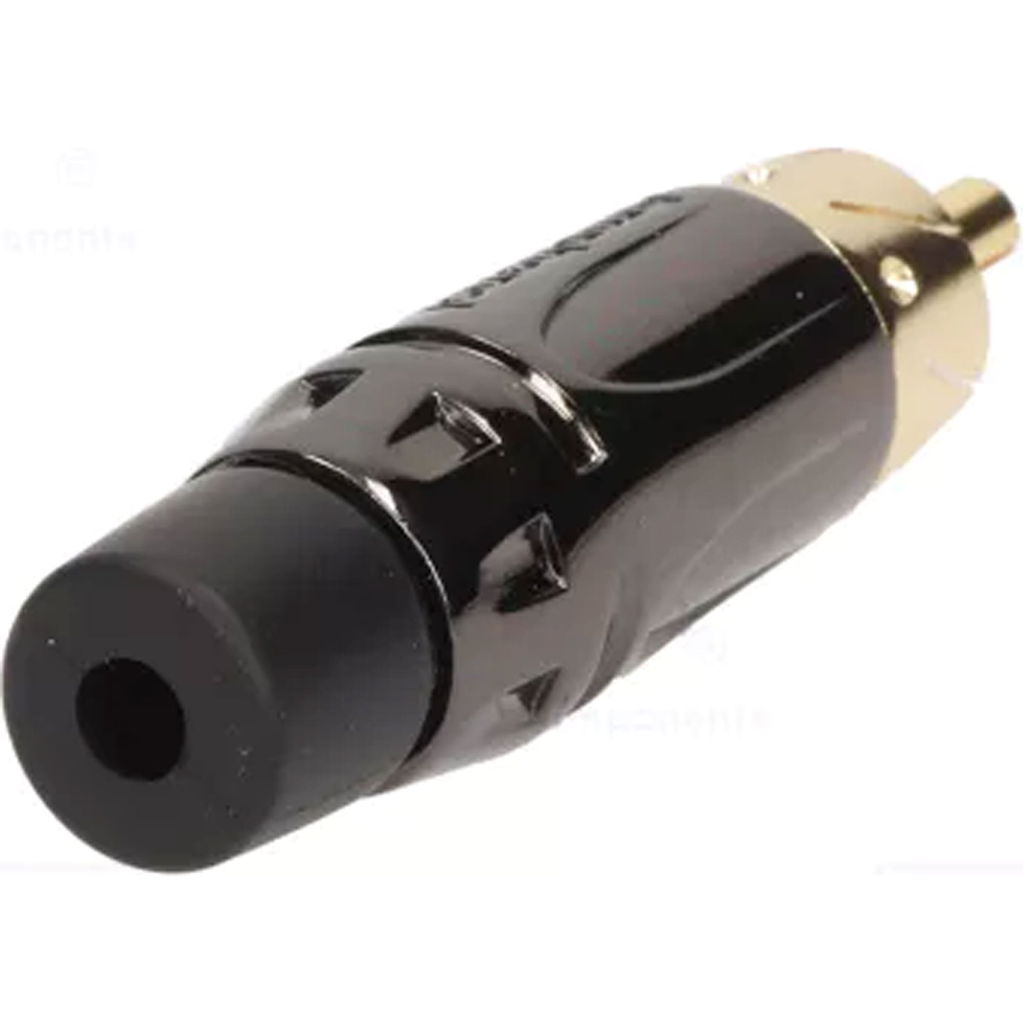 Amphenol ACPL-CBK Gold Plated Male RCA Phono Cable Mount Connector (Black Chrome/Black, Box of 100)