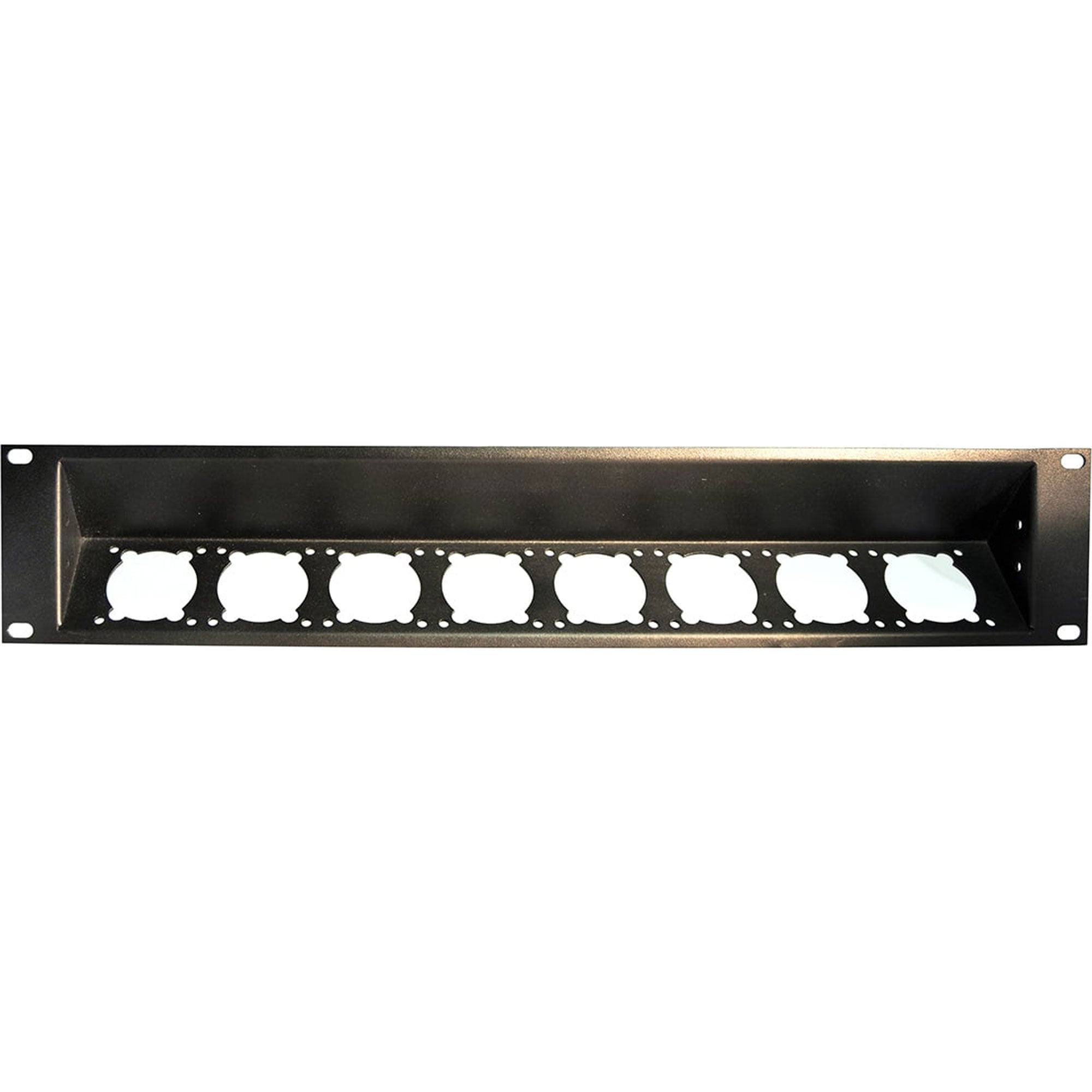 Whirlwind PR2T 2U Rack Panel Punched for 7 Tri-Loc Connectors