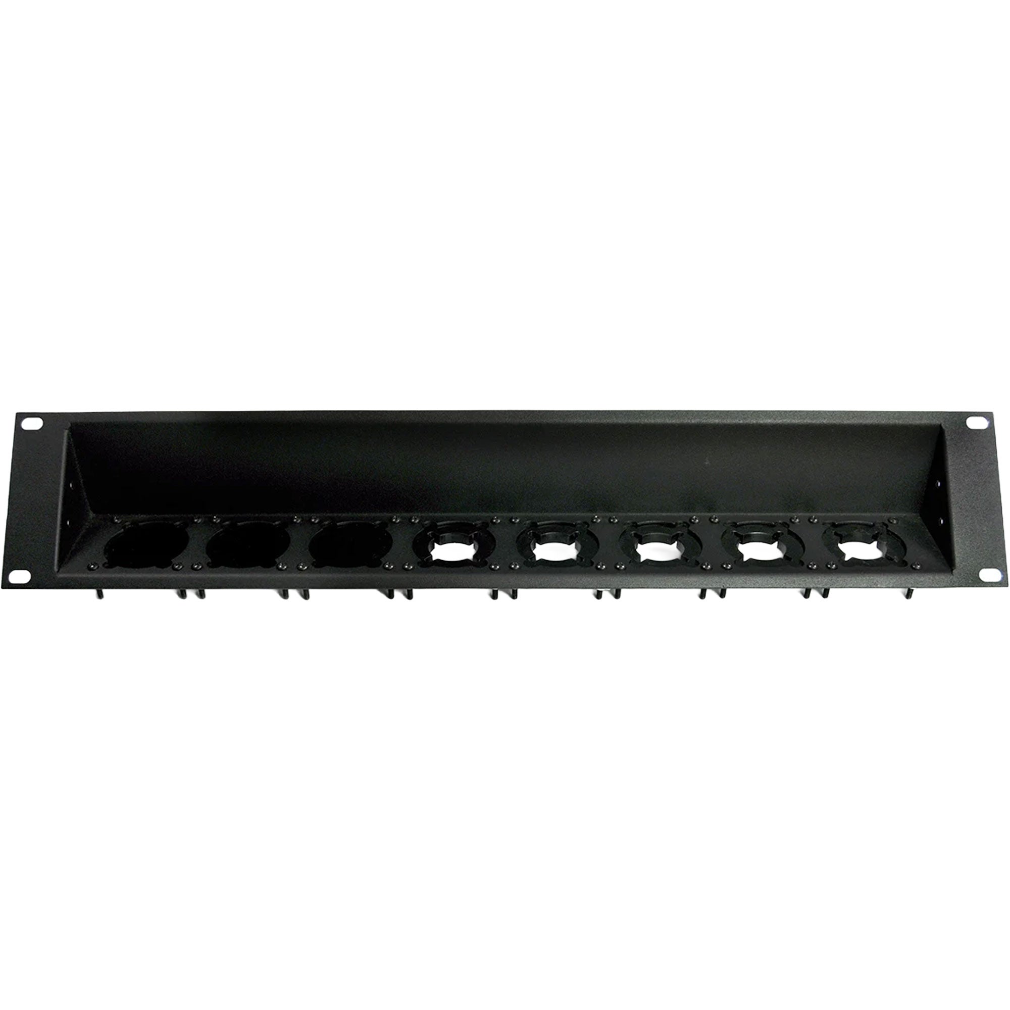 Whirlwind PR2T 2U Rack Panel Punched for 7 Tri-Loc Connectors