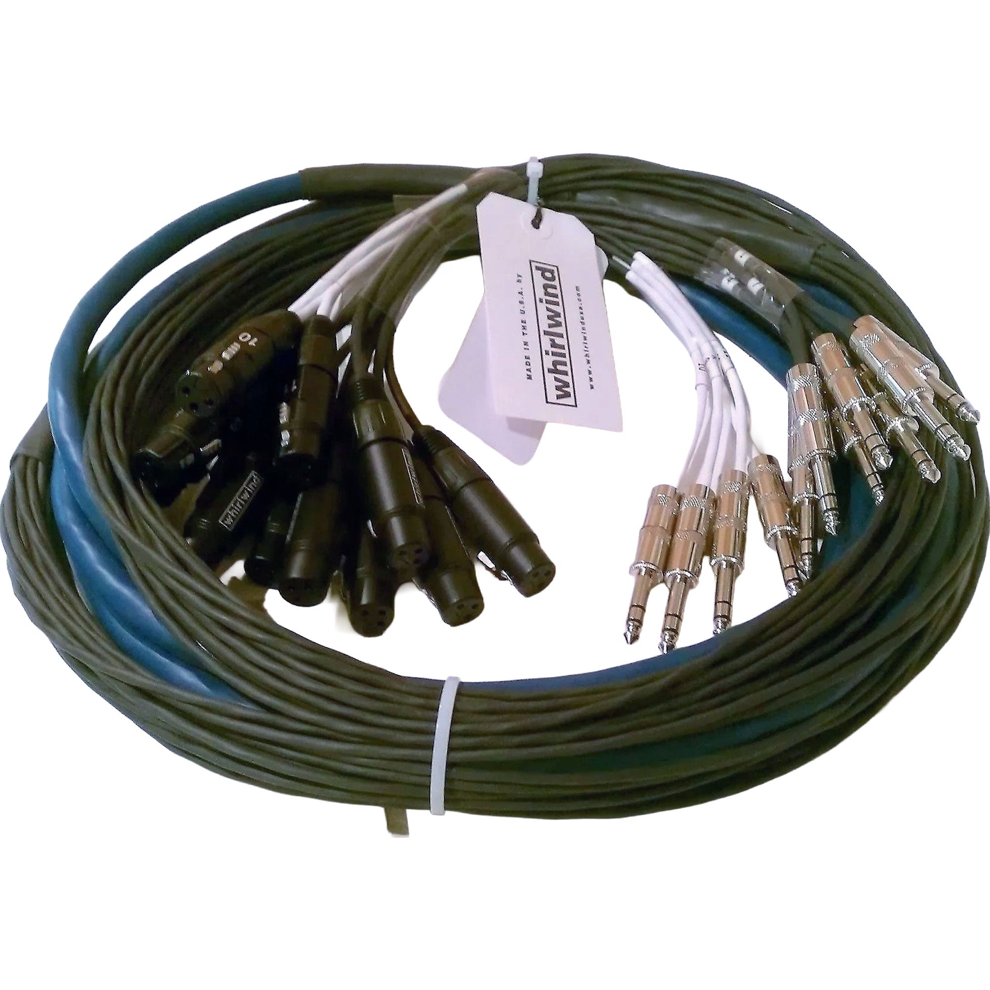 Whirlwind MT-12-F-S-25 Medusa Multitrack Audio Snake Cable 12 XLRF to 12x 1/4" TRS Male (25')