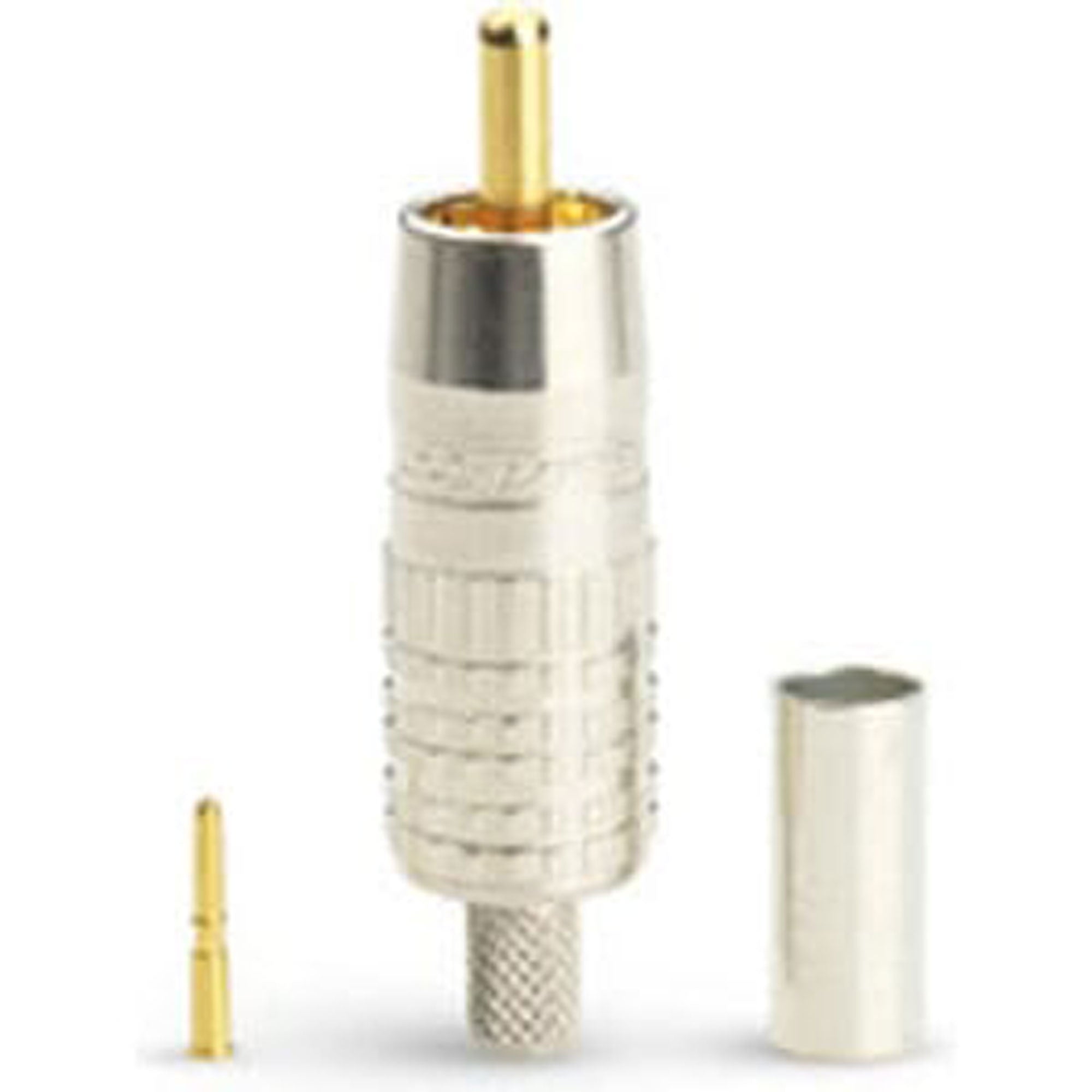 Canare RCAP-C25F 75 Ohm RCA Crimp Plug Connector for L-2.5CFB, 1855A, etc. (100 Pack)