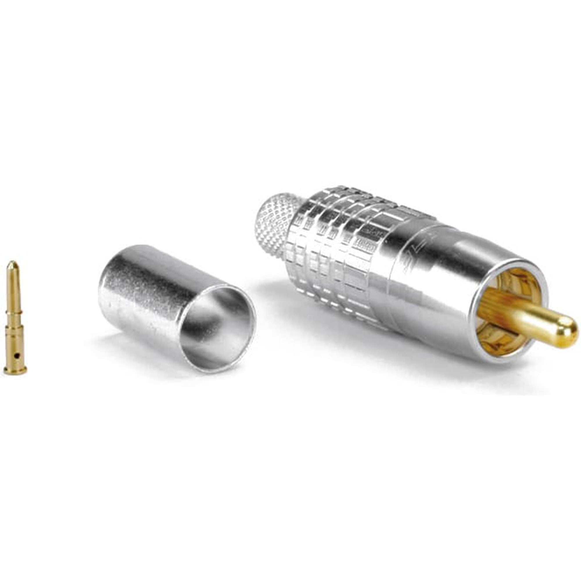 Canare RCAP-C25F 75 Ohm RCA Crimp Plug Connector for L-2.5CFB, 1855A, etc. (100 Pack)
