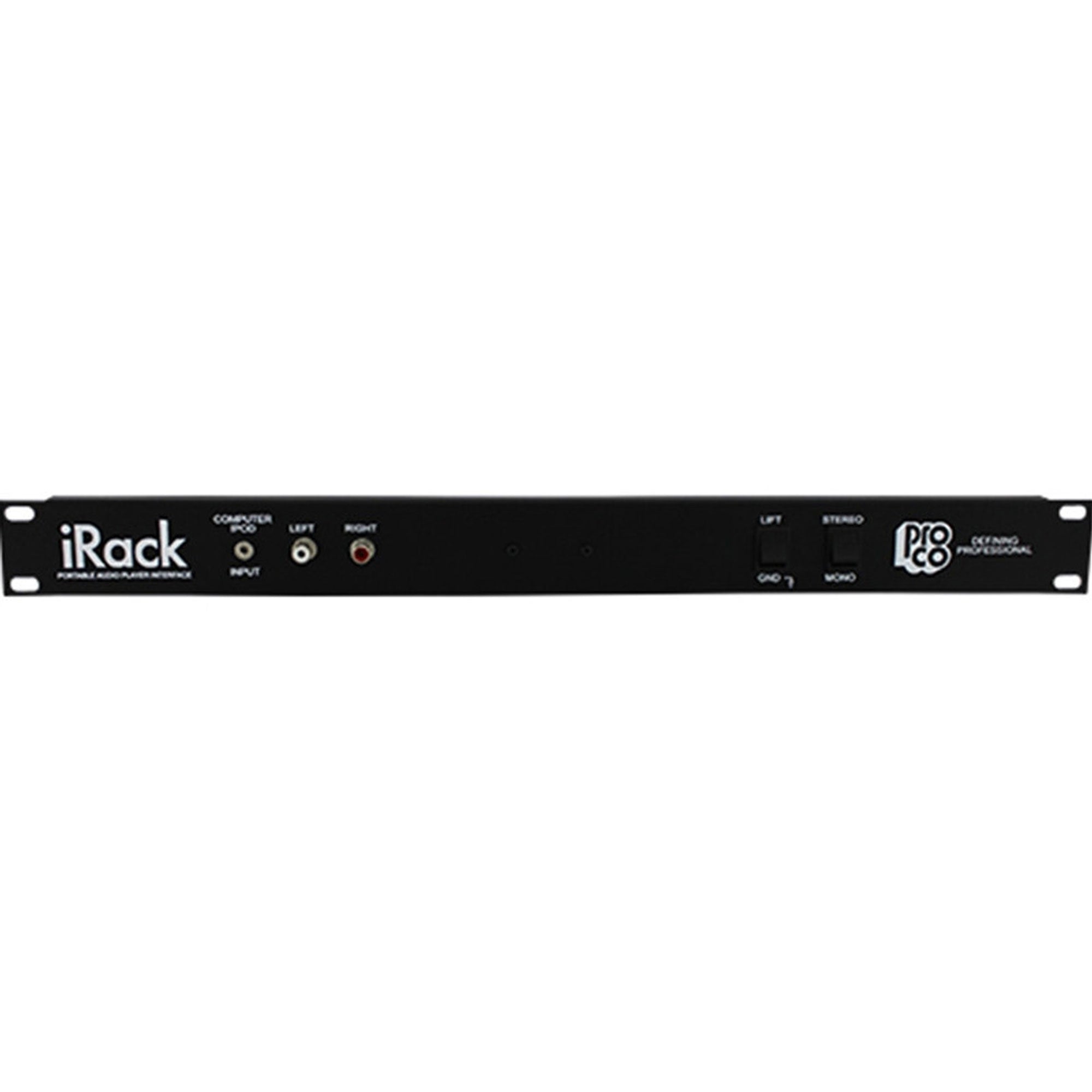 RapcoHorizon Pro Co iRack Portable Audio Player Interface Rack Panel