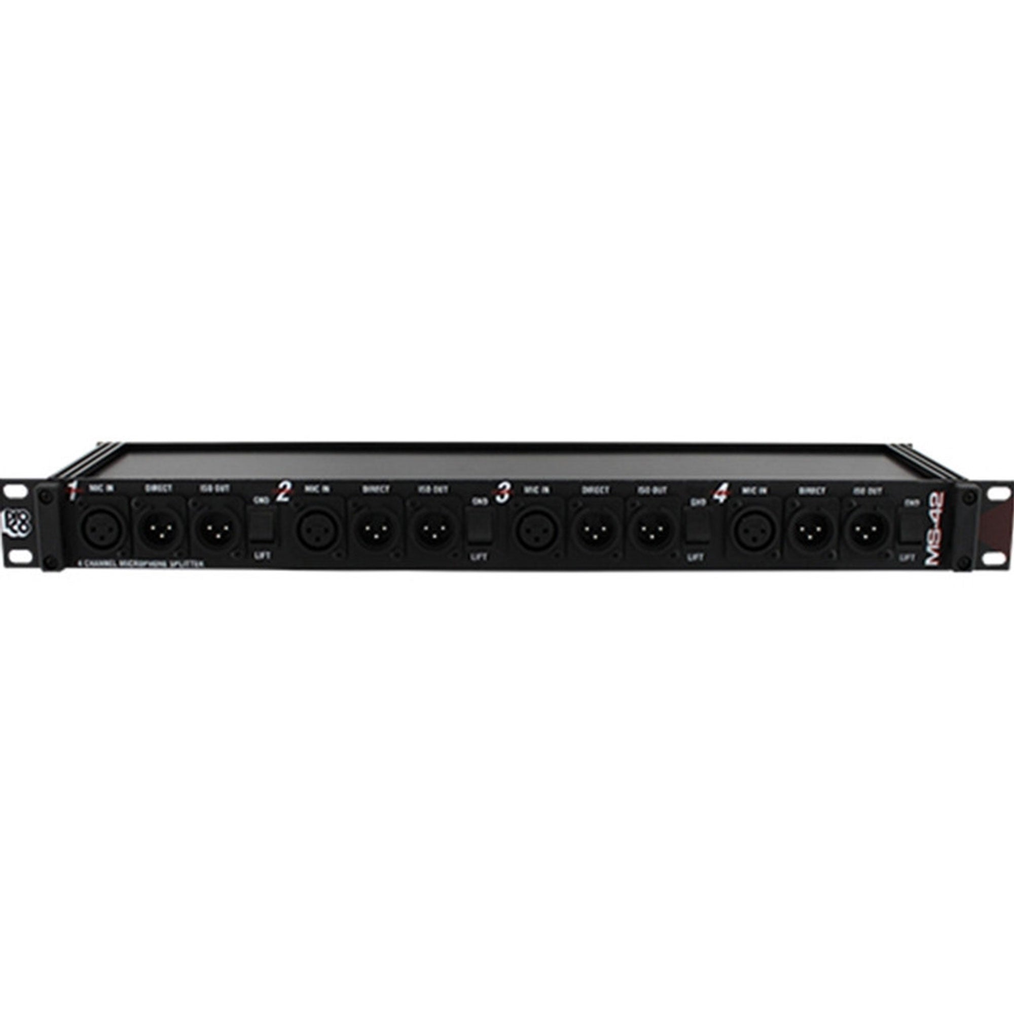 RapcoHorizon Pro Co MS42A 4 Channel (2 Way) Rackmount Mic Splitter
