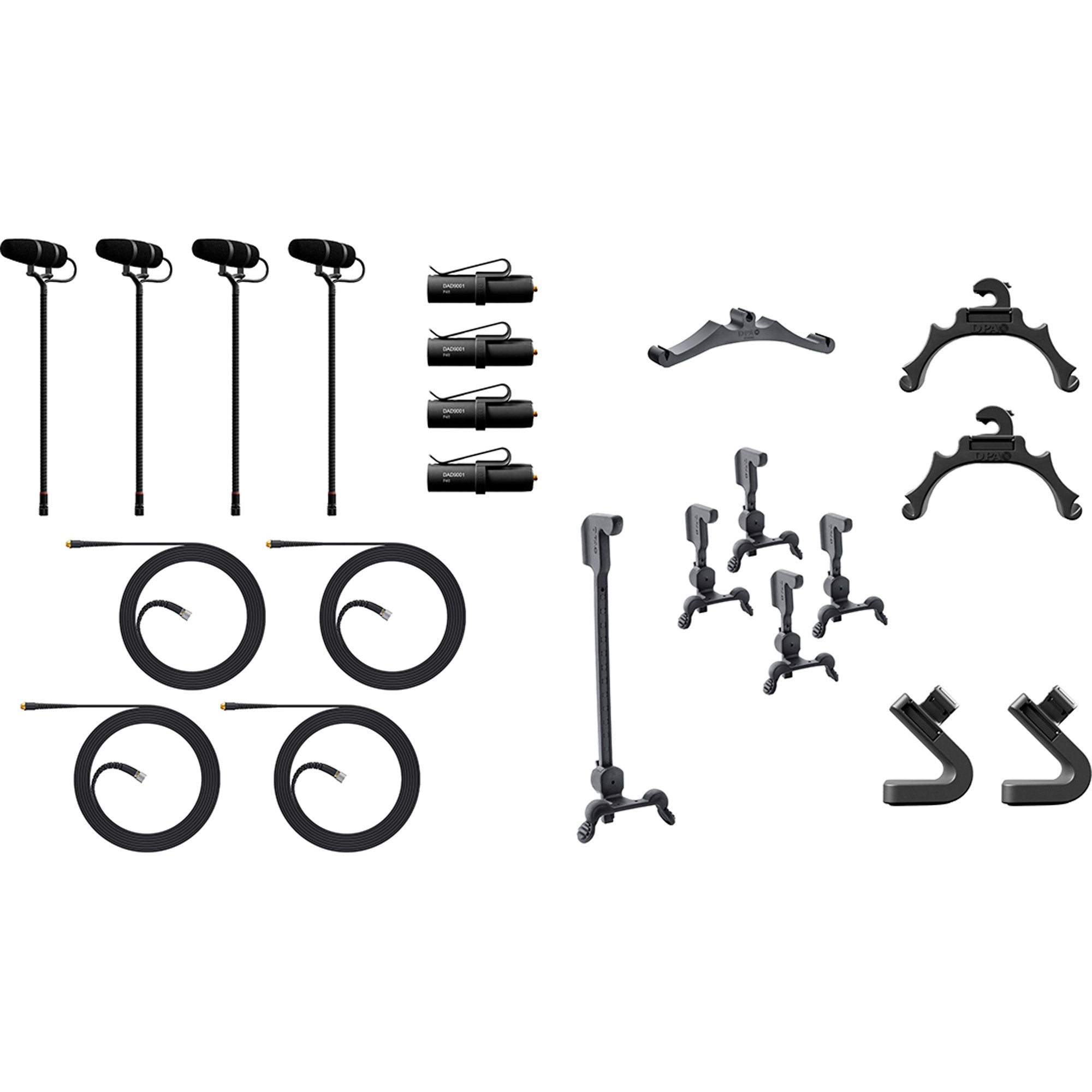 DPA 4099 CORE+ Classic Touring Kit with 4 Microphones & Accessories in Cardboard Box (Loud SPL)