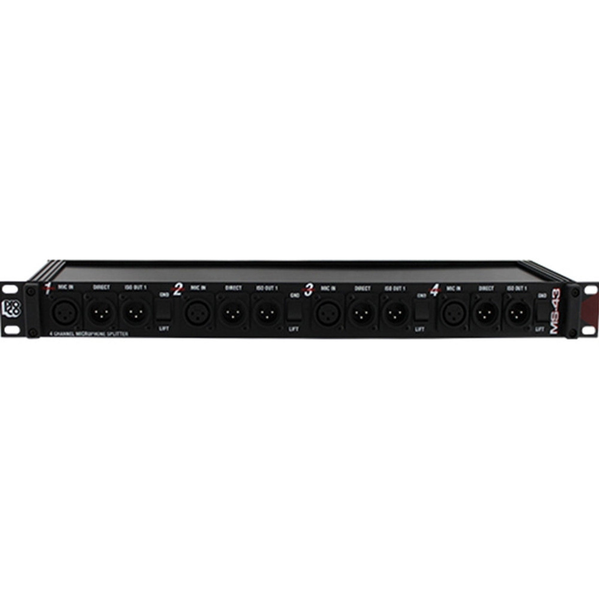 RapcoHorizon Pro Co MS43A 4 Channel (3 Way) Rackmount Mic Splitter