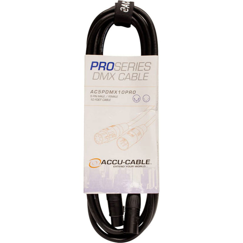 American DJ Accu-Cable AC5PDMX10PRO 5-Pin Professional DMX Cable (10')